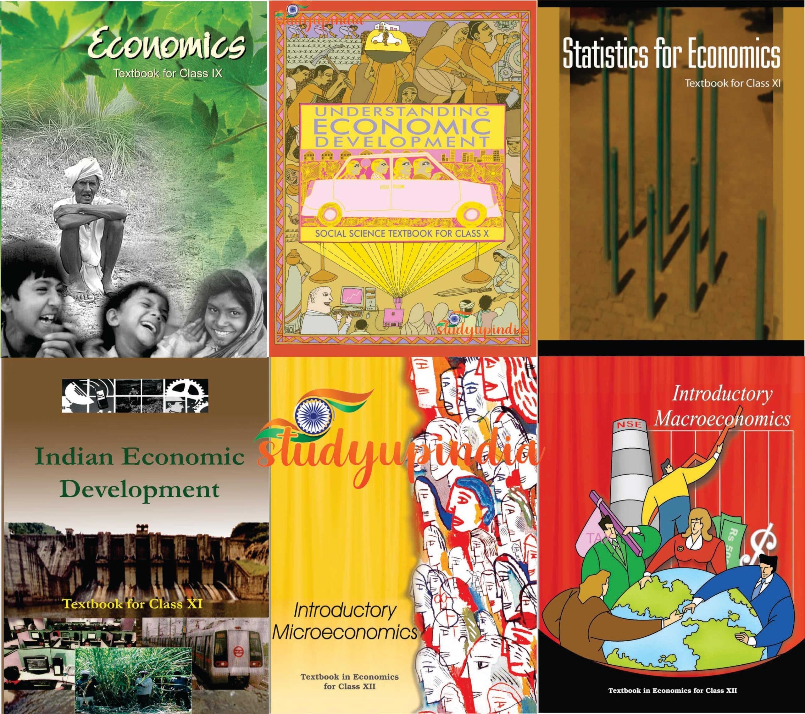 NCERT Economics Class 9 to 12 (Set of 5 Books)