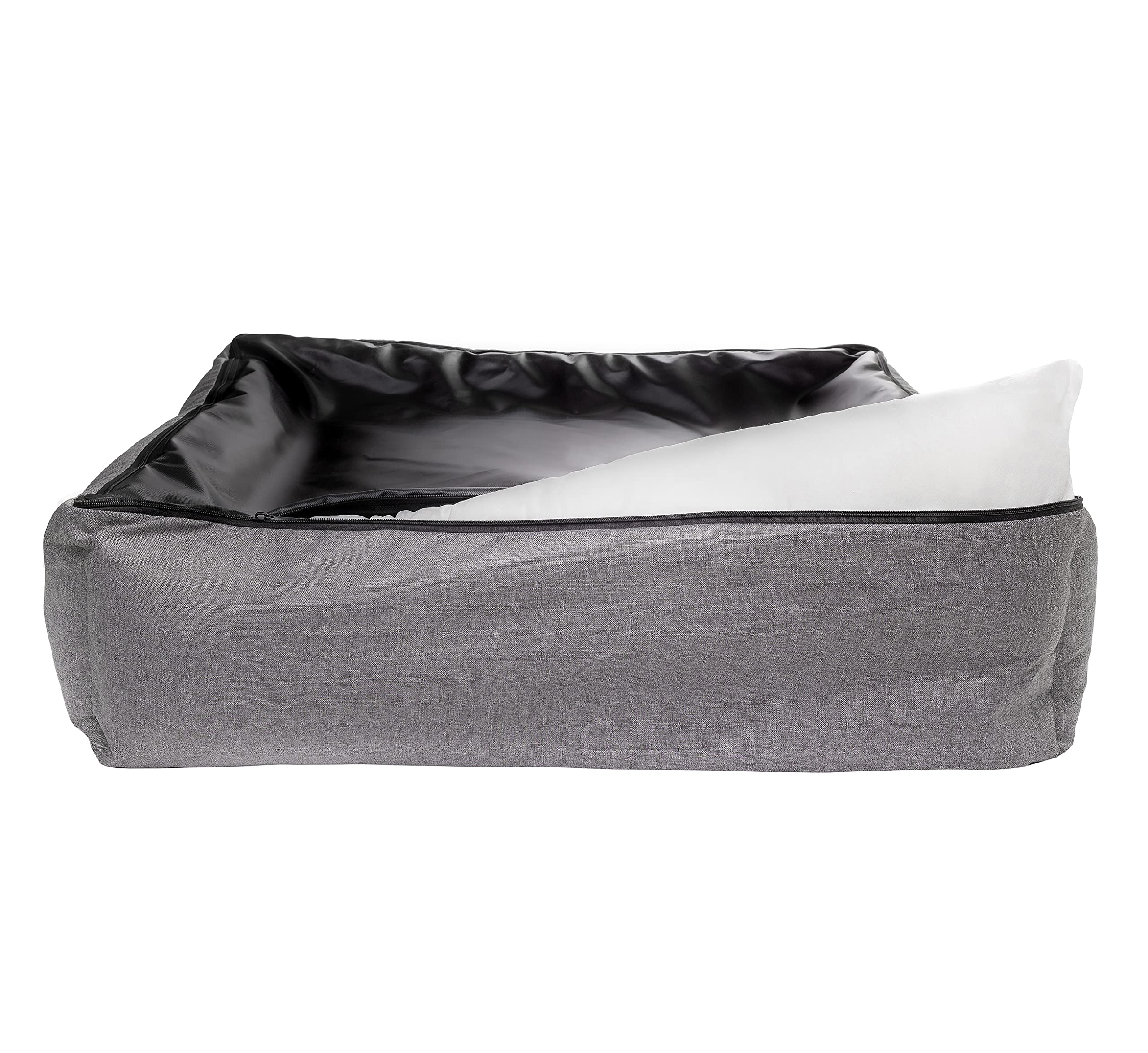 Ferocity Letto per Cani e Gatti Letto per Animali Domestici Materasso Lavabile Cuccia Letto per Cani Reversibile, Lino - Grigio 85x70 [123]