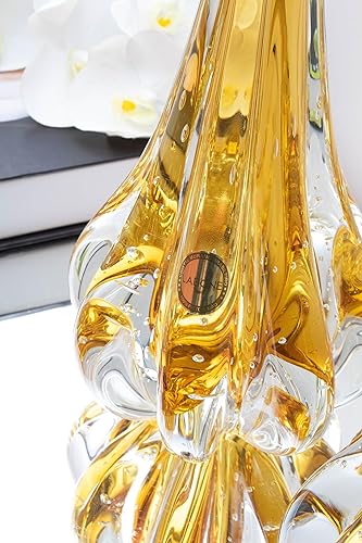 Miniatura 5 de Centro de mesa grande hecho a mano de vidrio de arte soplado a mano estilo Murano, 13,78 pulgadas de alto. Jarrón para decoración. Centro de mesa de