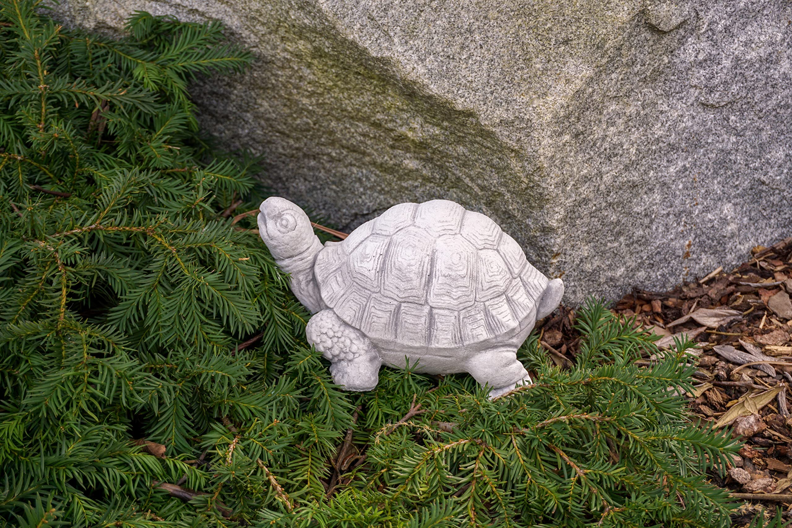 FABRIQ Schildkröten-Statue Aus Stein – Frostsichere Gartenfigur 23x30x16 Cm, 5,5 Kg