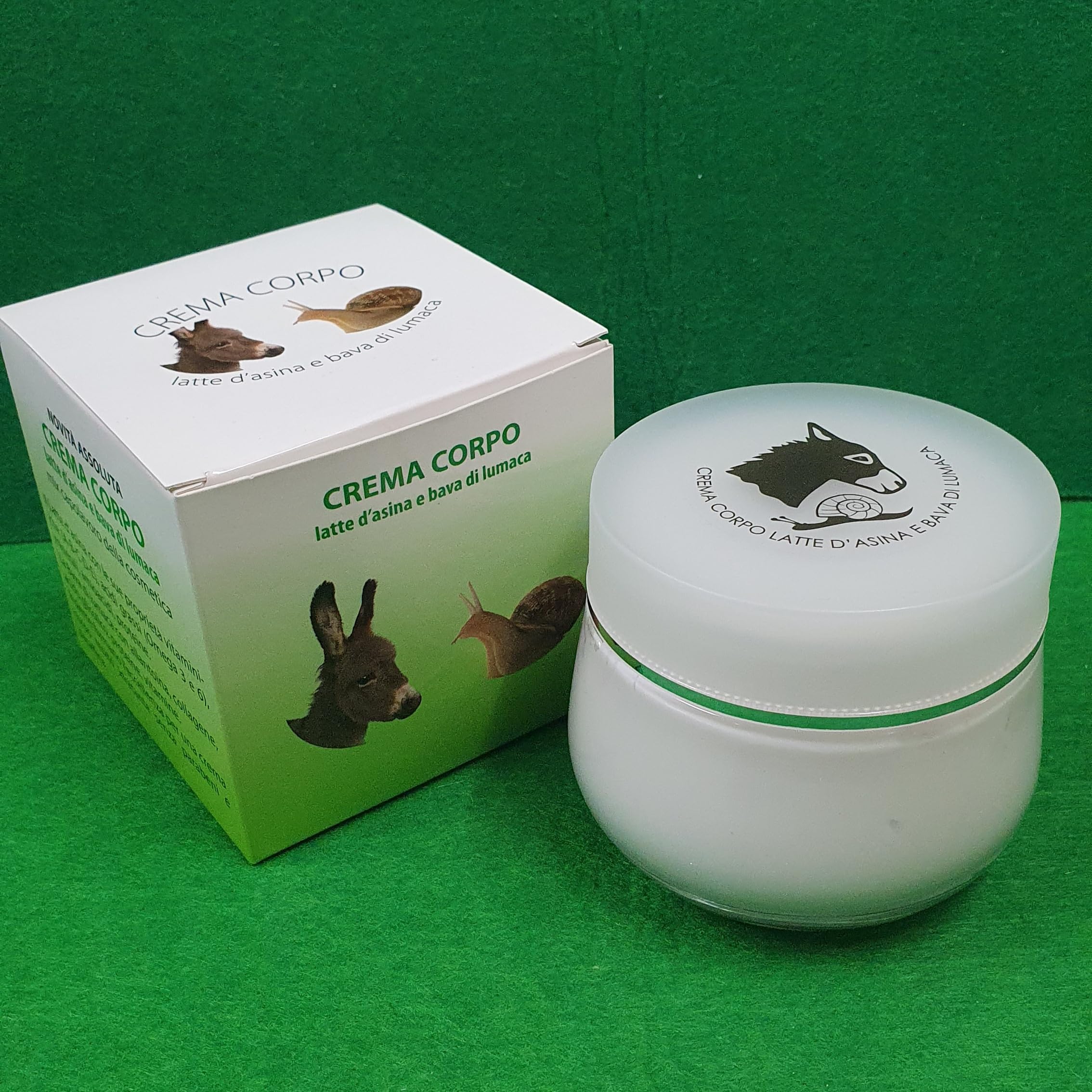 Crema Corpo con Latte d'Asina e Bava di Lumaca, alta qualità. 200 ml