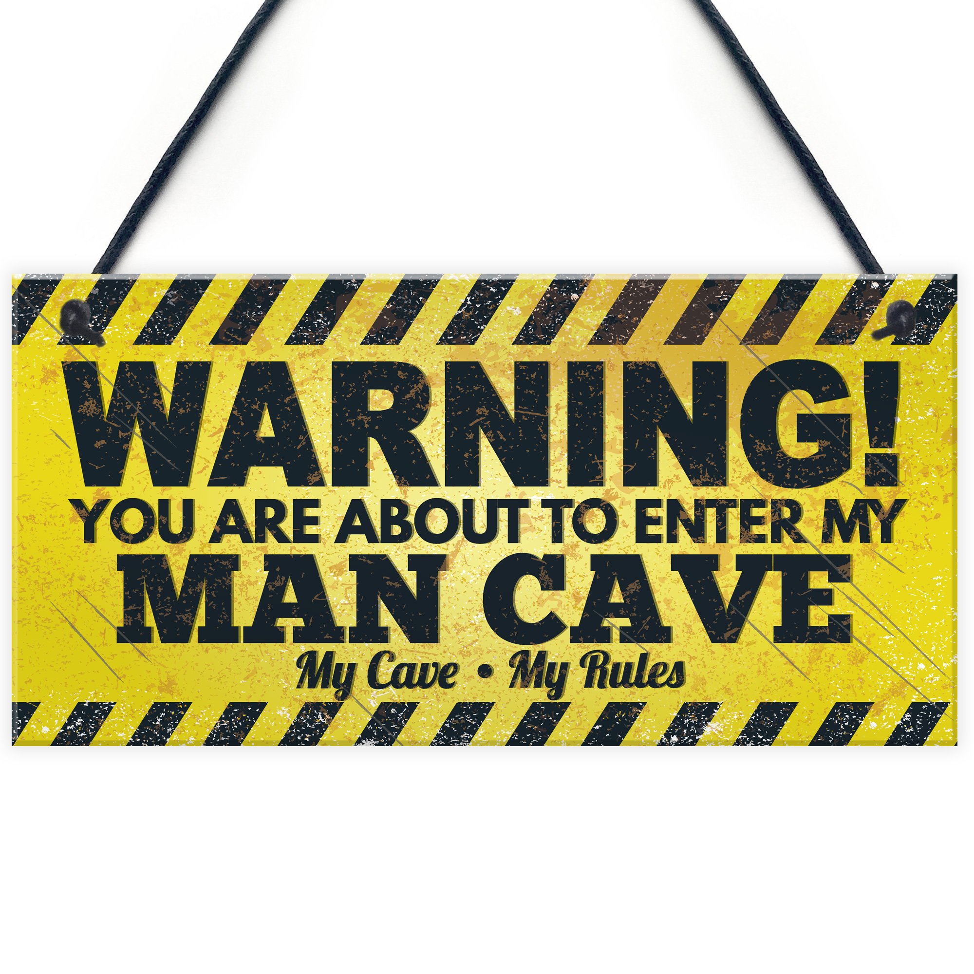 Red Ocean Man Cave Funny Hanging Plaque Fathers Day Gift Games Room Boys Bedroom Sign