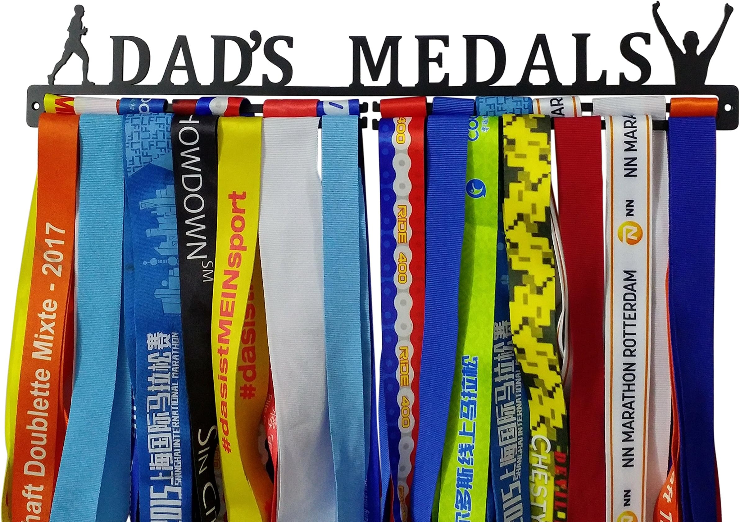 Crownyard Running Medal Holder - Dad’s Medals Display | Medal Hanger Unique for Running Dad