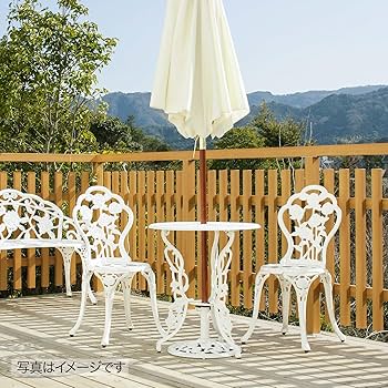 ガーデンテーブルセット テーブルセットローズ ホワイト Amazon.co.jp: タカショー ガーデンテーブルセット テーブル
