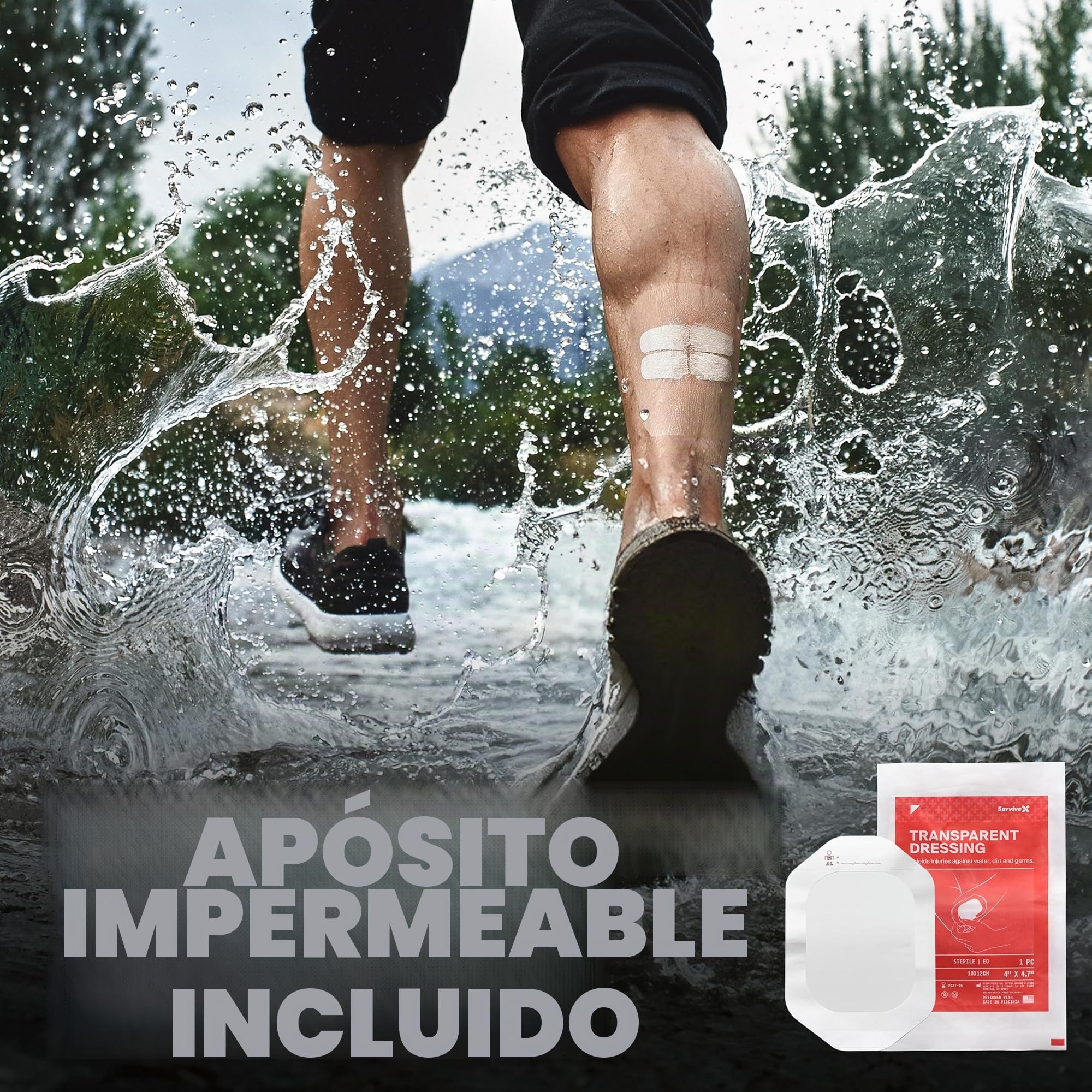 SurviveX Kit de cierre de herida de punto de cremallera, no necesita puntadas | Cerrar heridas sin agujas ni puntadas, no invasivo para usuarios sensibles, fácil de usar, tensión ajustable