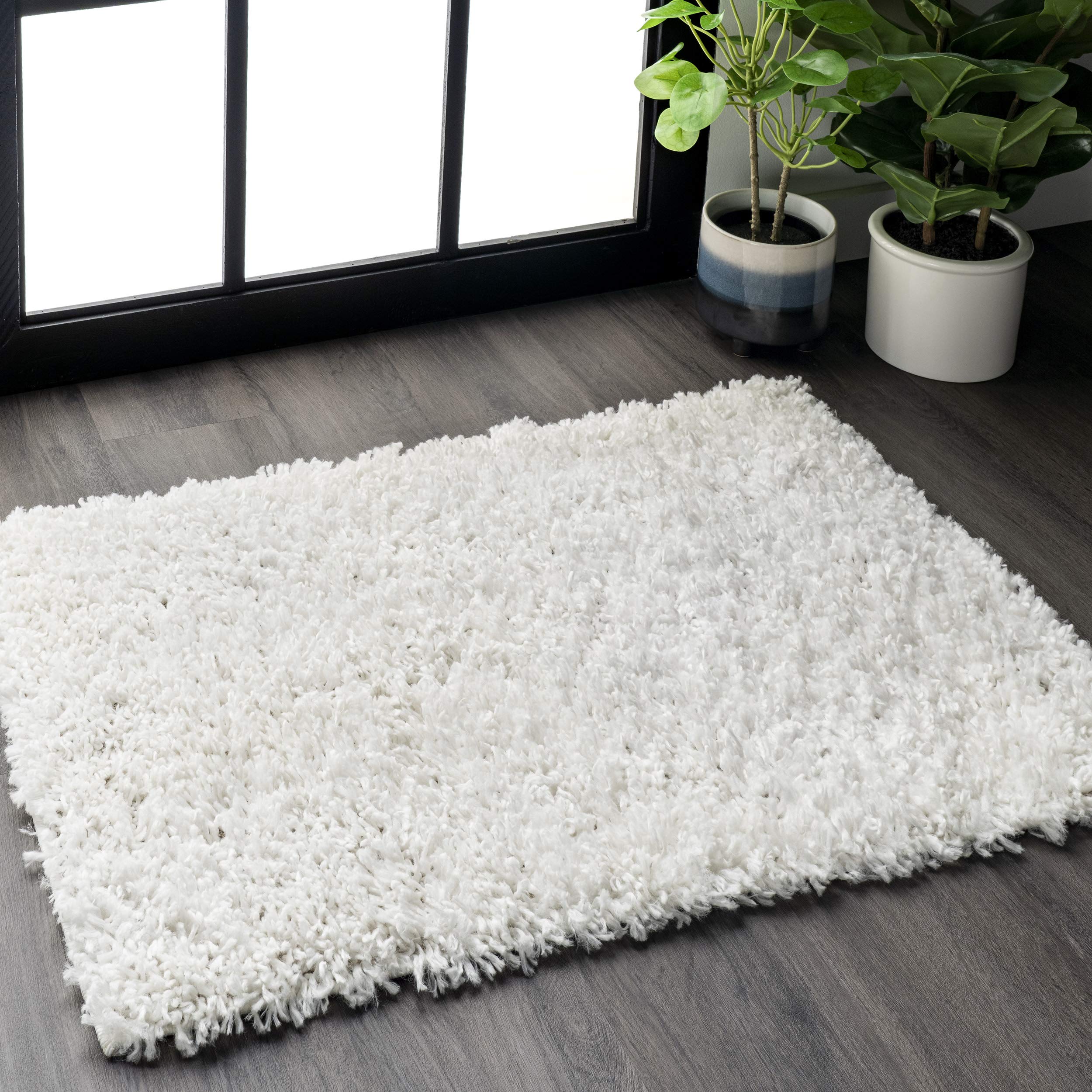 nuLOOM Belleza Shag Accent Rug, 2' x 3', Ivory