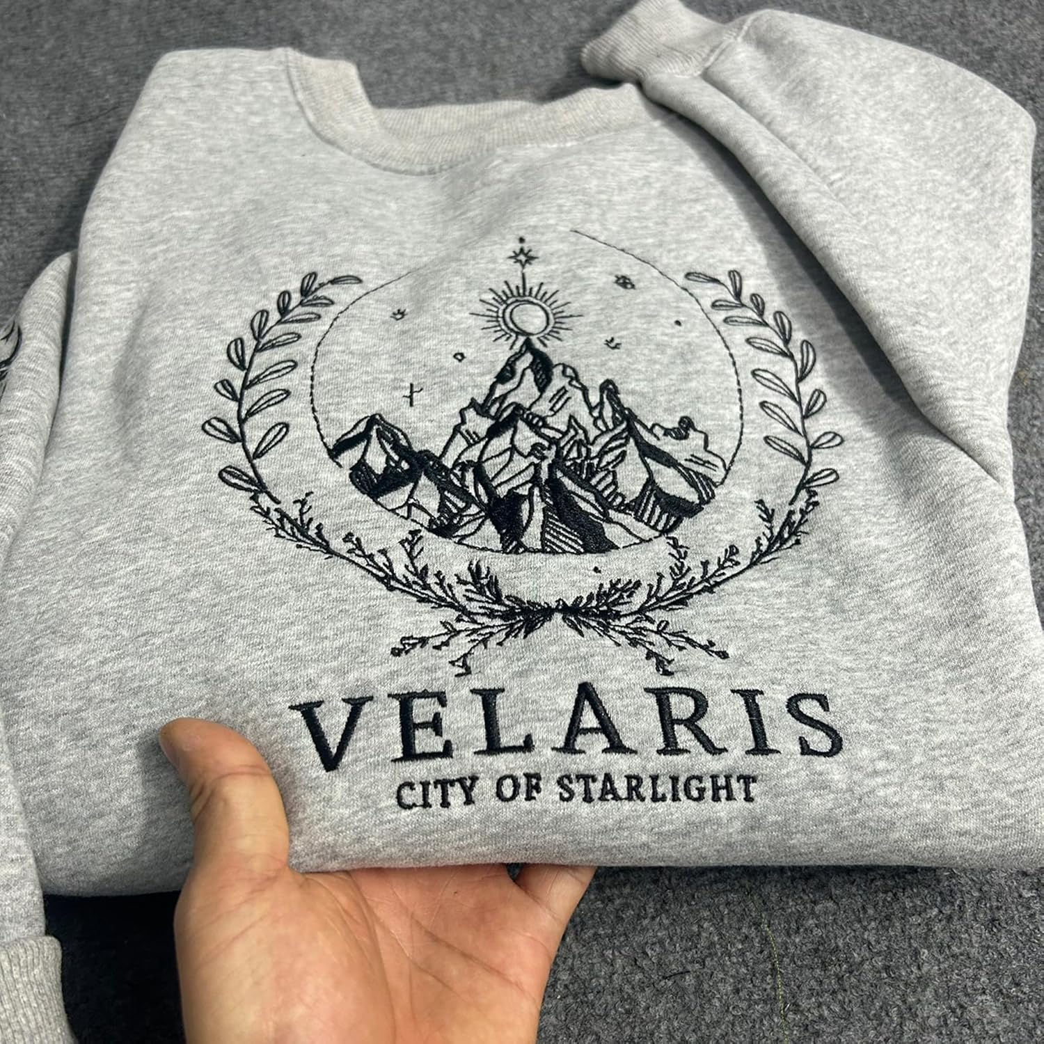 Embroidered Velaris Sweatshirt, Velaris City Of Starlight Embroidered Shirt, The Night Court, SJM ACOTAR - Image 2