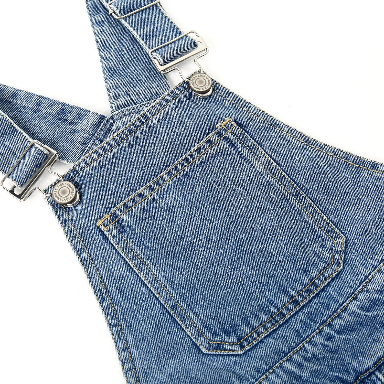 KIDSCOOL SPACE Mädchen Denim-Cargo-Latzhose, Jeans-Latzhose mit weitem Bein