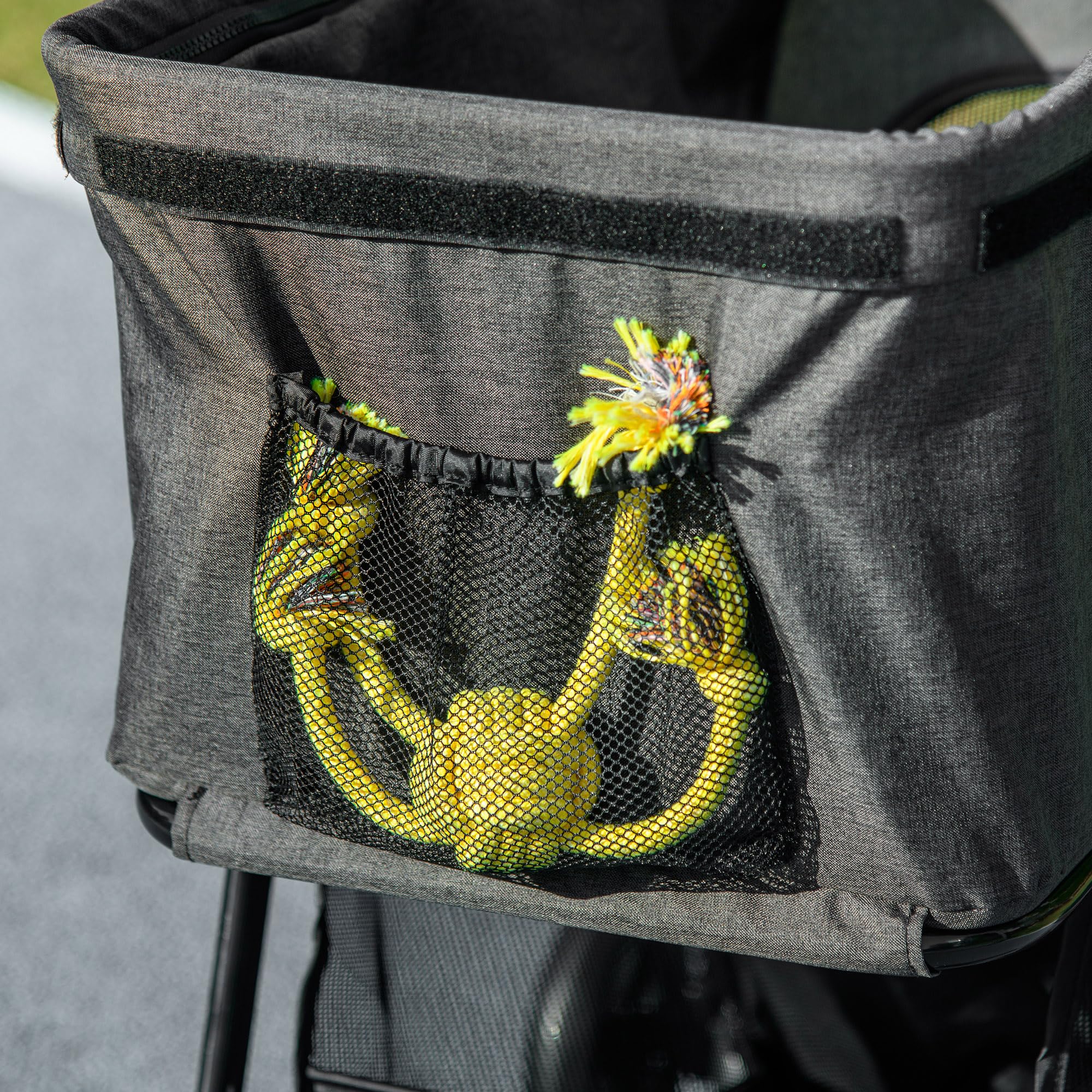 PawHut Passeggino per Cani 3 in 1, Cesta Rimovibile e Trasportino, Passeggino per Animali con Guinzaglio, Cuscino, Cestino e Tettuccio, Grigio