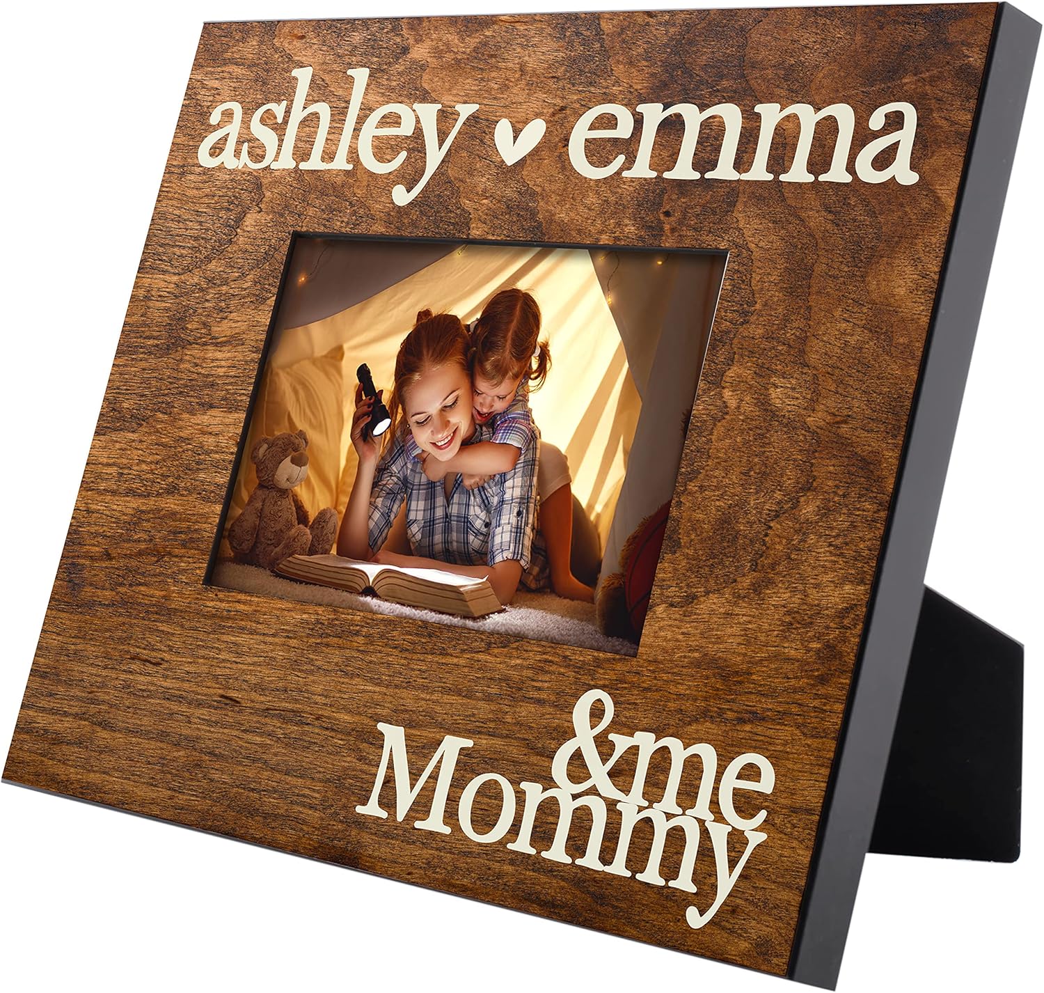 Gifts for Mom, Personalized Mom Picture Frame, 2 Sizes, 3 Wooden Colors, 2 Orientations, Birthday Gifts for Mothers