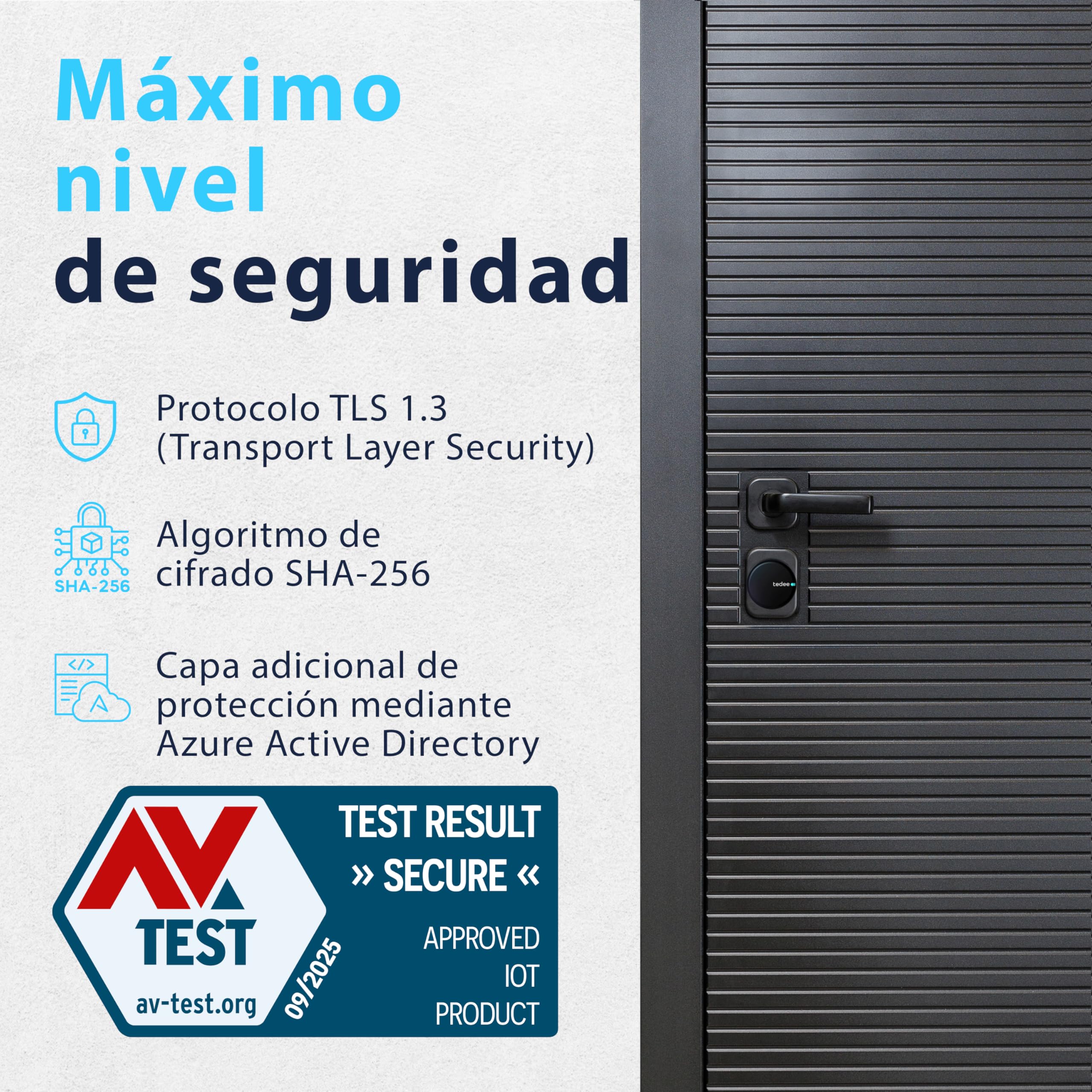 tedee GO2 Alu Cerradura Inteligente con WiFi y Bluetooth, Electrónica Kit con Cilindro Exxo Smart 31-62/31-62mm y Bridge, para Acceso Remoto y Desbloqueo Automático, Compatible con Alexa Google Matter