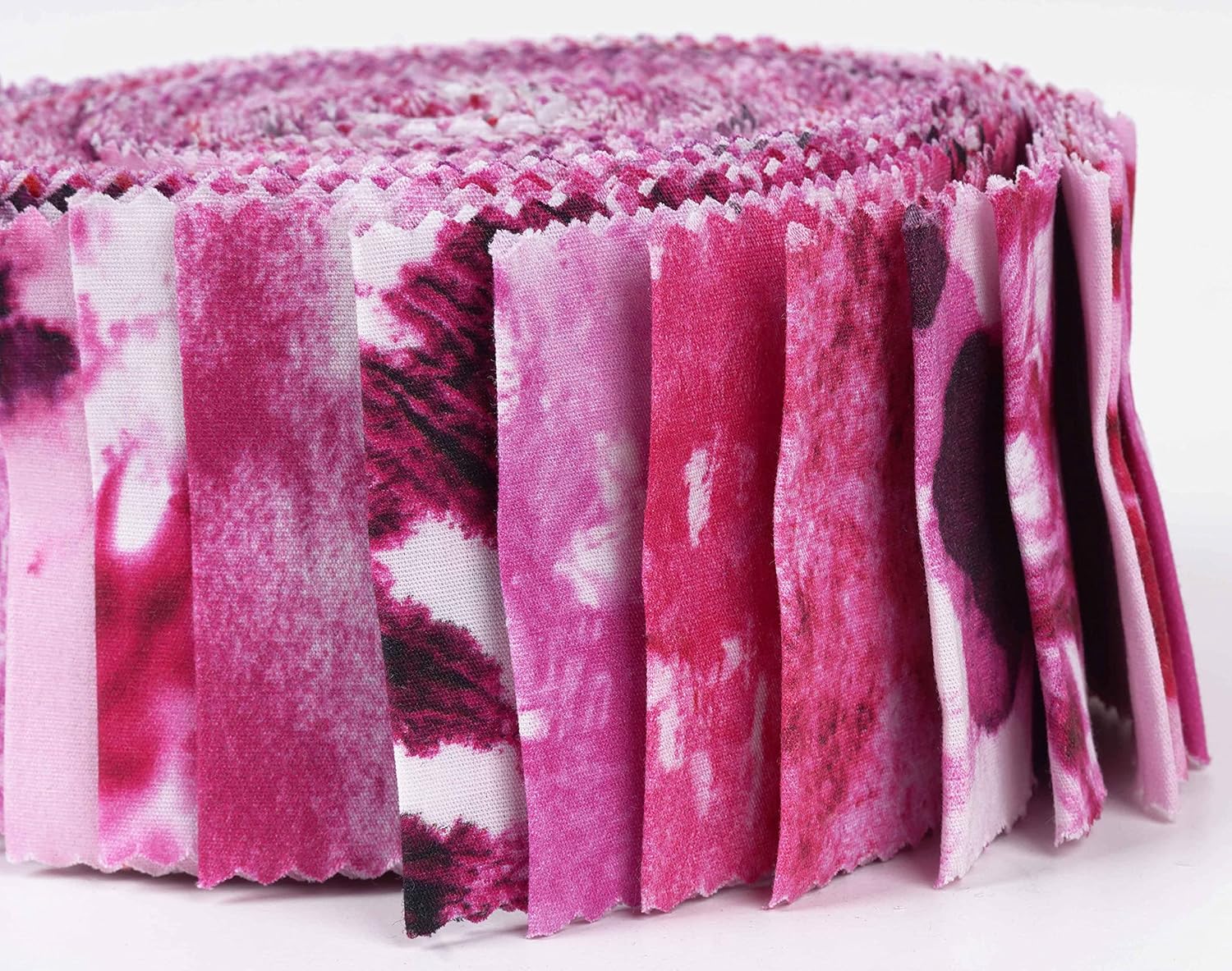 Soimoi Jelly Roll Fabric Strips for Quilting, Precut Fabric for DIY, 40 Strip Assorted Bundle, Purple Jelly Roll for Scrapbooking, Perfect Quilting Fabric for Sewing, Craft, Home Decor- Tie Dye Print