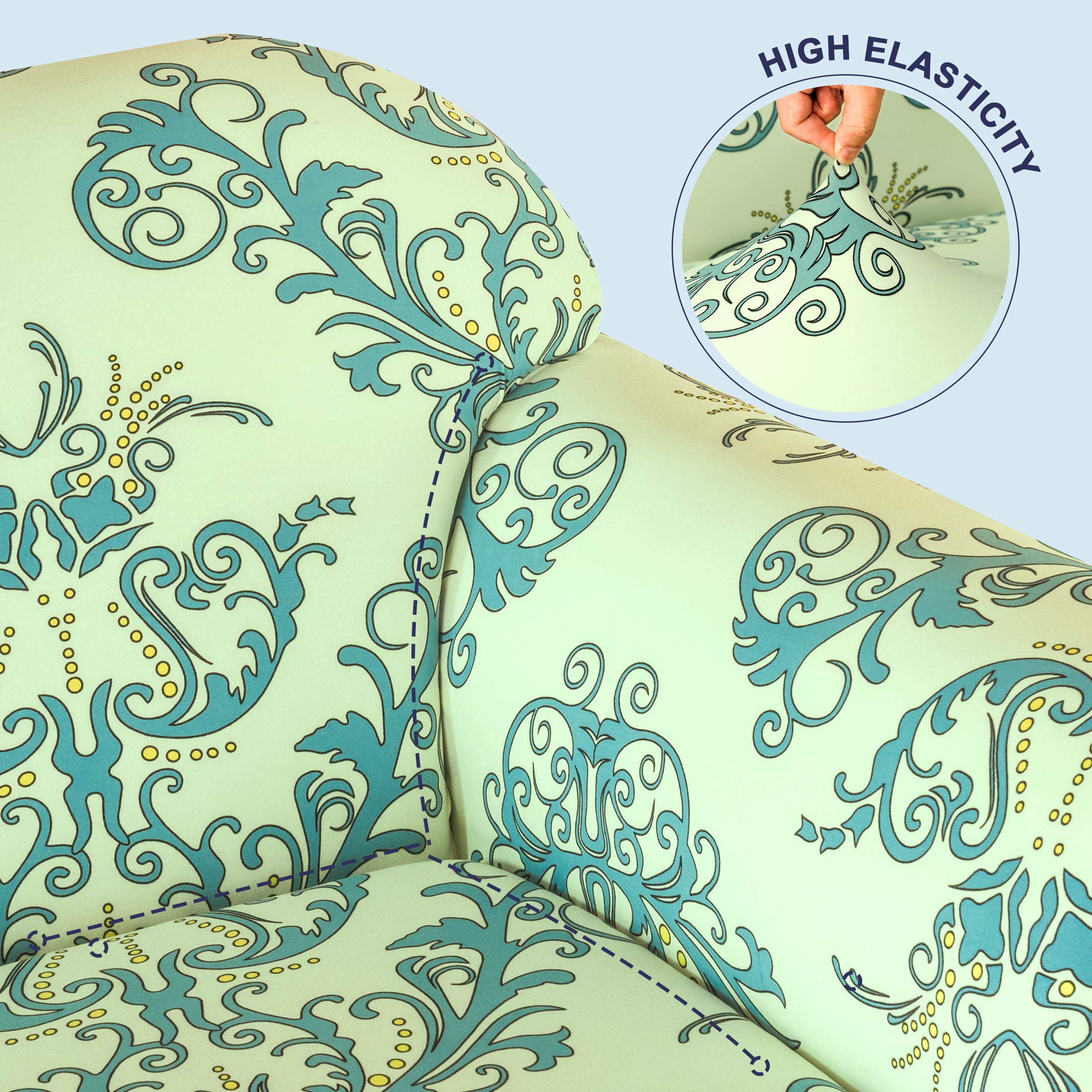 SU SUBRTEX Soft Stretch Sofa Cover 1 Piece Covers for Living Room Furniture Protector Elastic Couch Slipcovers for Kids/Dogs(Chair - Image 4