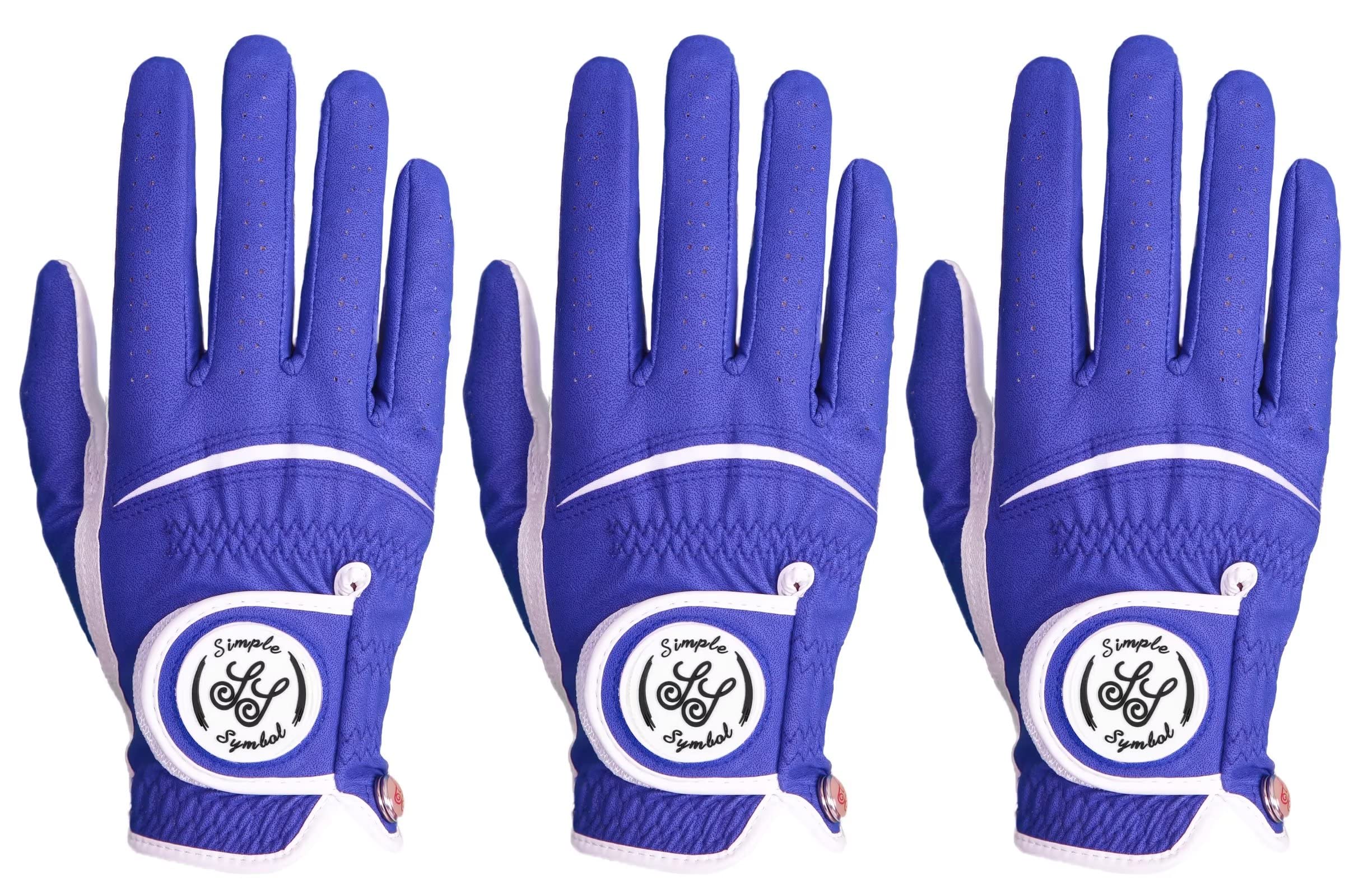 Men's Golf Glove High Grade Leather Left Hand Right Hand value Three Pack Small/Medium/Large/XL