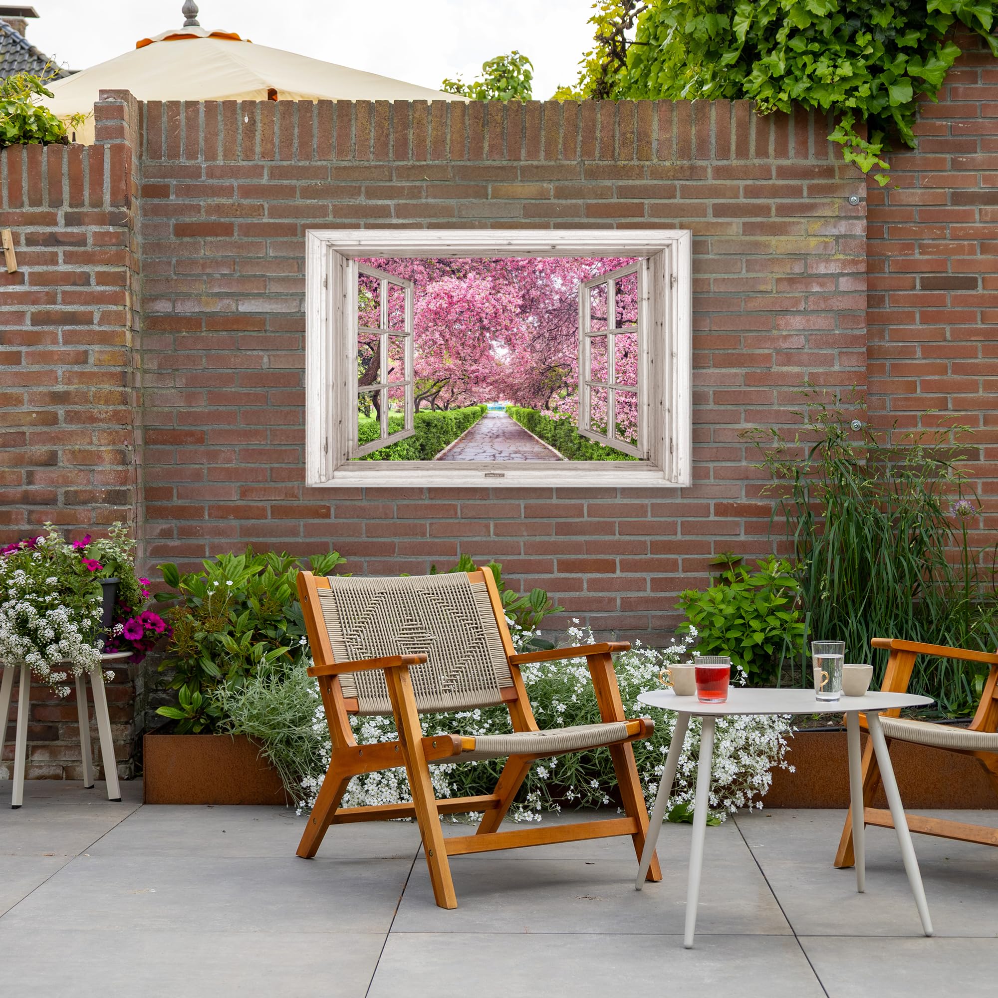 Canvas per Esterno 120x80 cm Giardino Poster da Parete Decorazioni Accessori Decorazione Muro Murali Posters Moderne Wall Giapponese - Sakura - Fiore - Albero - Rami in Fiore