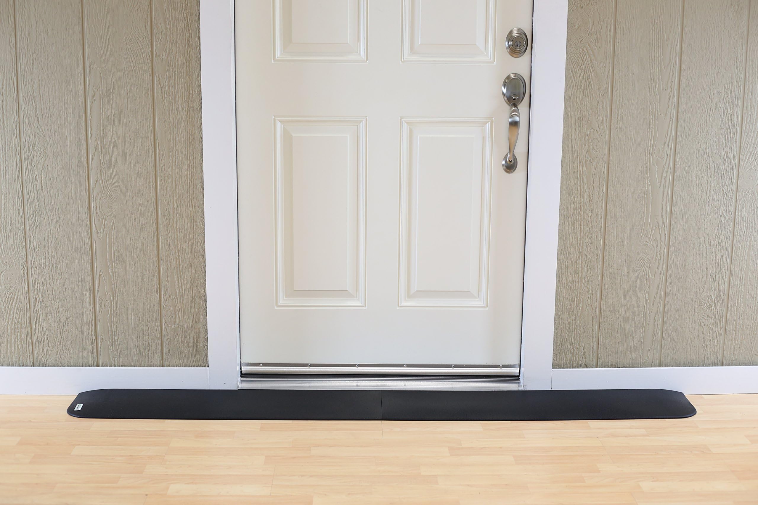 SafePath EZ Edge Rubber Threshold Ramp for Doorway, ADA Compliant Ramps, Scooter and Wheelchair Ramp, Door Entry Ramp, Recycled Rubber Non Slip Threshold Ramp, Made in USA - 3/4" H x 6-1/2" L x 82" W