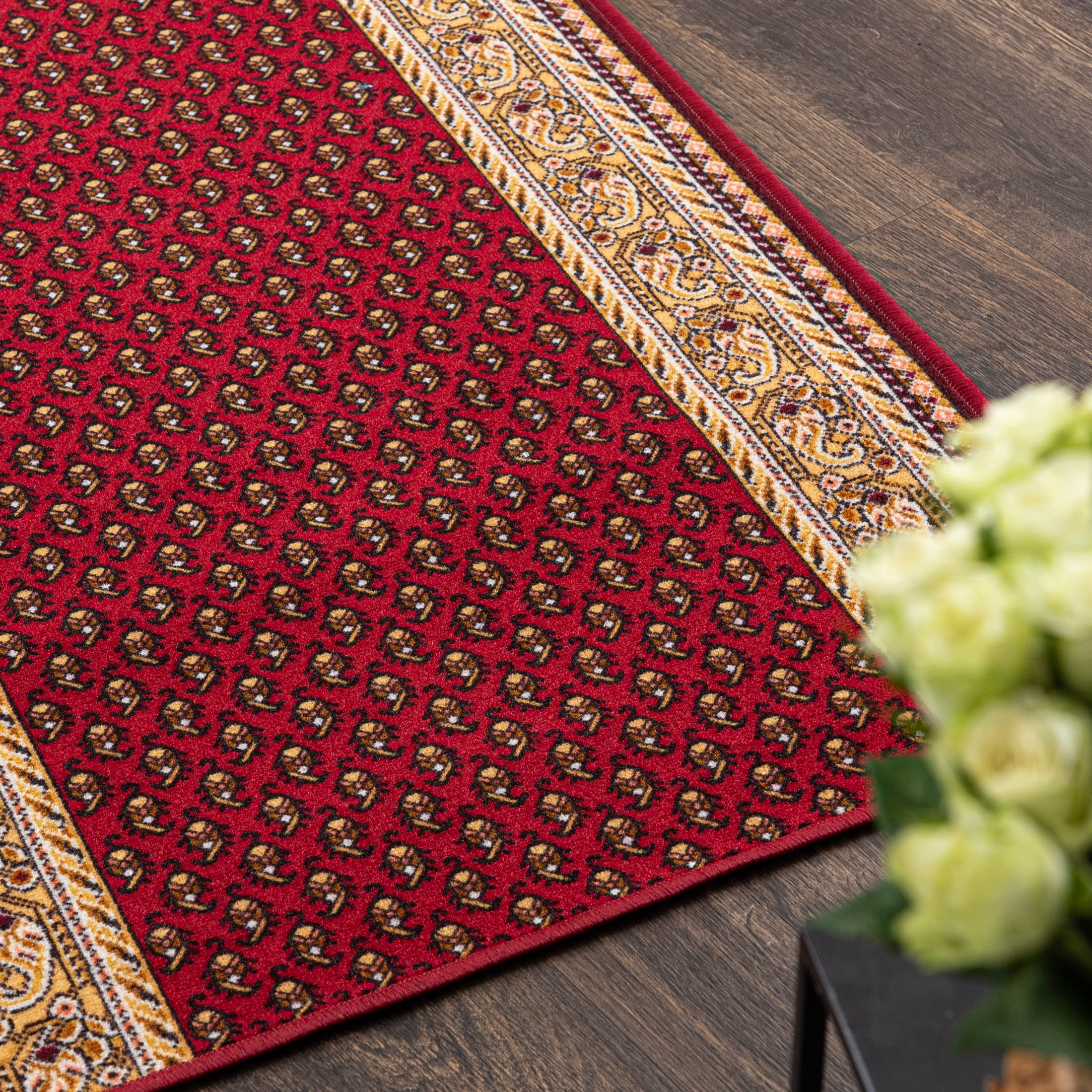 Mazovia Tappeto Passatoia Corridoio 67x250cm Rosso Classico Retrò Anni 90