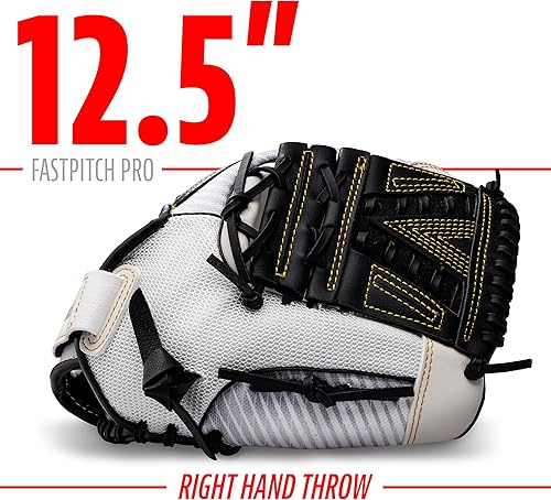 Miniatura 54 de Franklin Sports Guante de softbol para niñas, diseño de molino de viento para mujer, diseño de lanzamiento lento, para hombre derecho e izquierdo