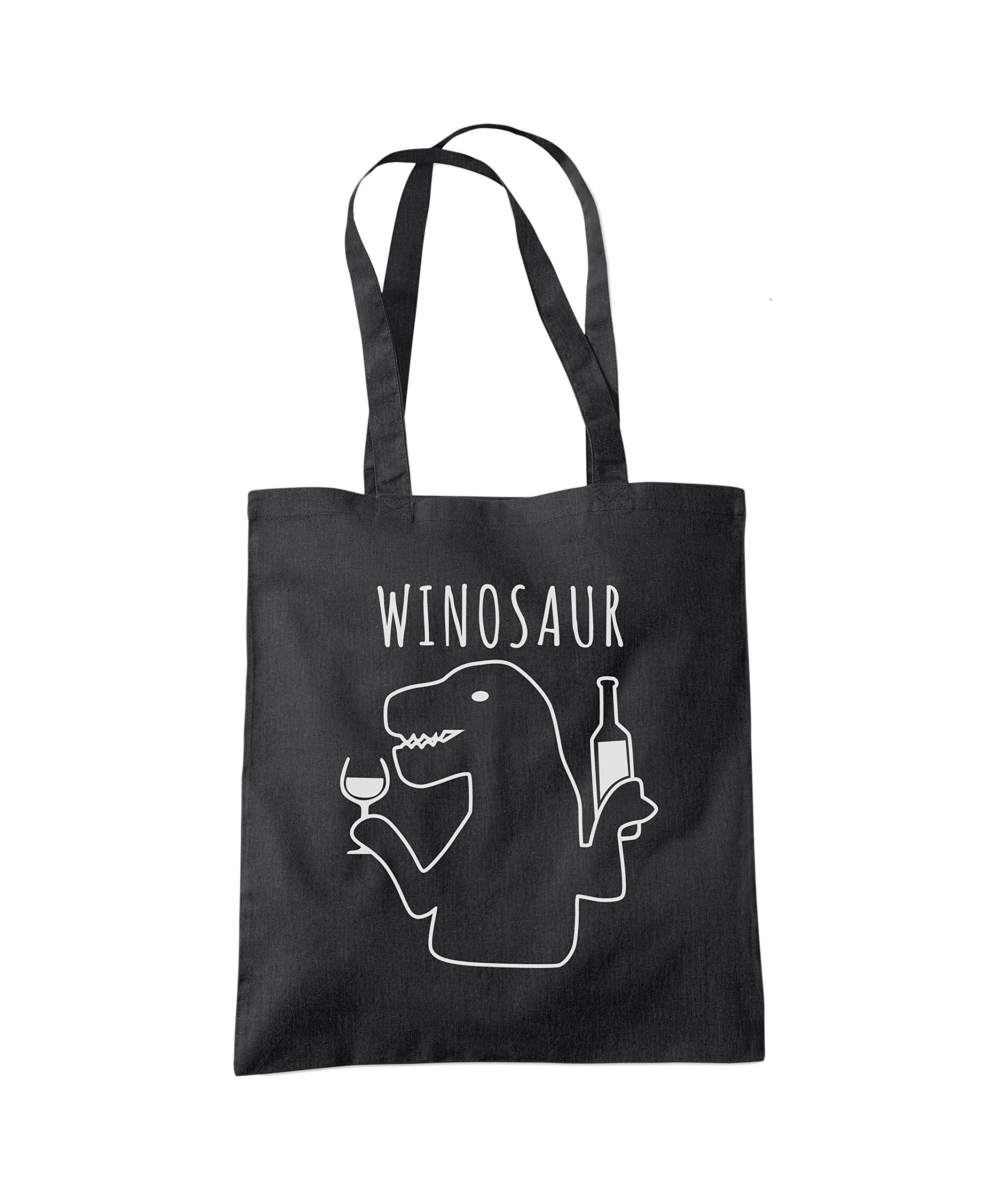 Hotscamp Women's Black Winosaur Tote Bag - One Size