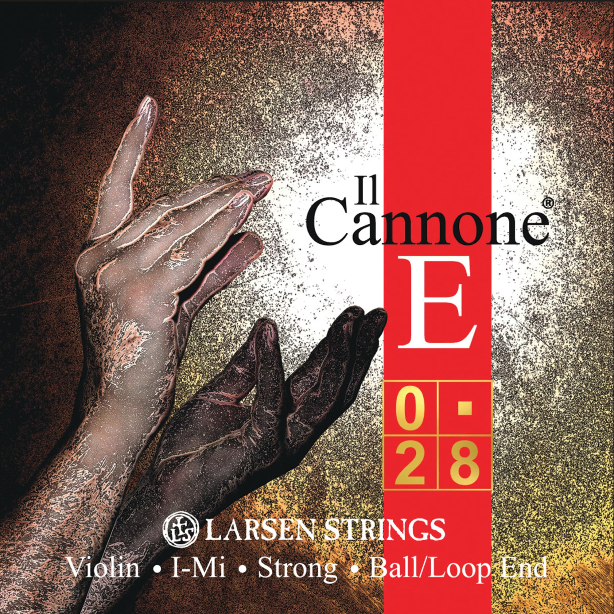 LARSEN STRINGS Violin Strings II Cannone - 4/4 Violin - Single String E Strong .028, carbon steel core, tension 9.00/19.80