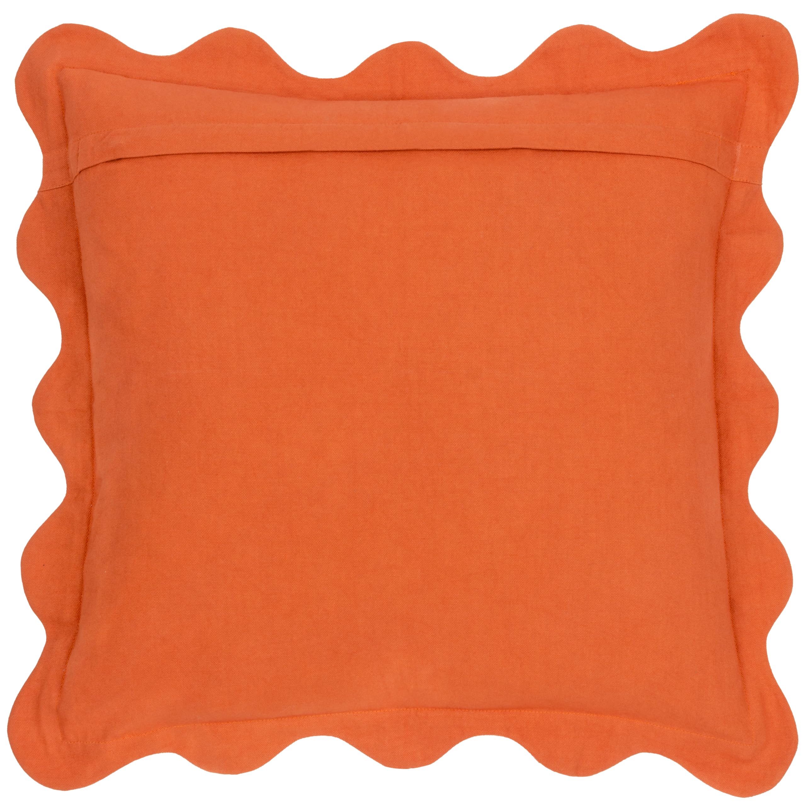 furn. Coral Scalloped 100% Cotton Cushion Cover, Sandy Pink, 50 x 50 cm (Pack of 1) - Image 2