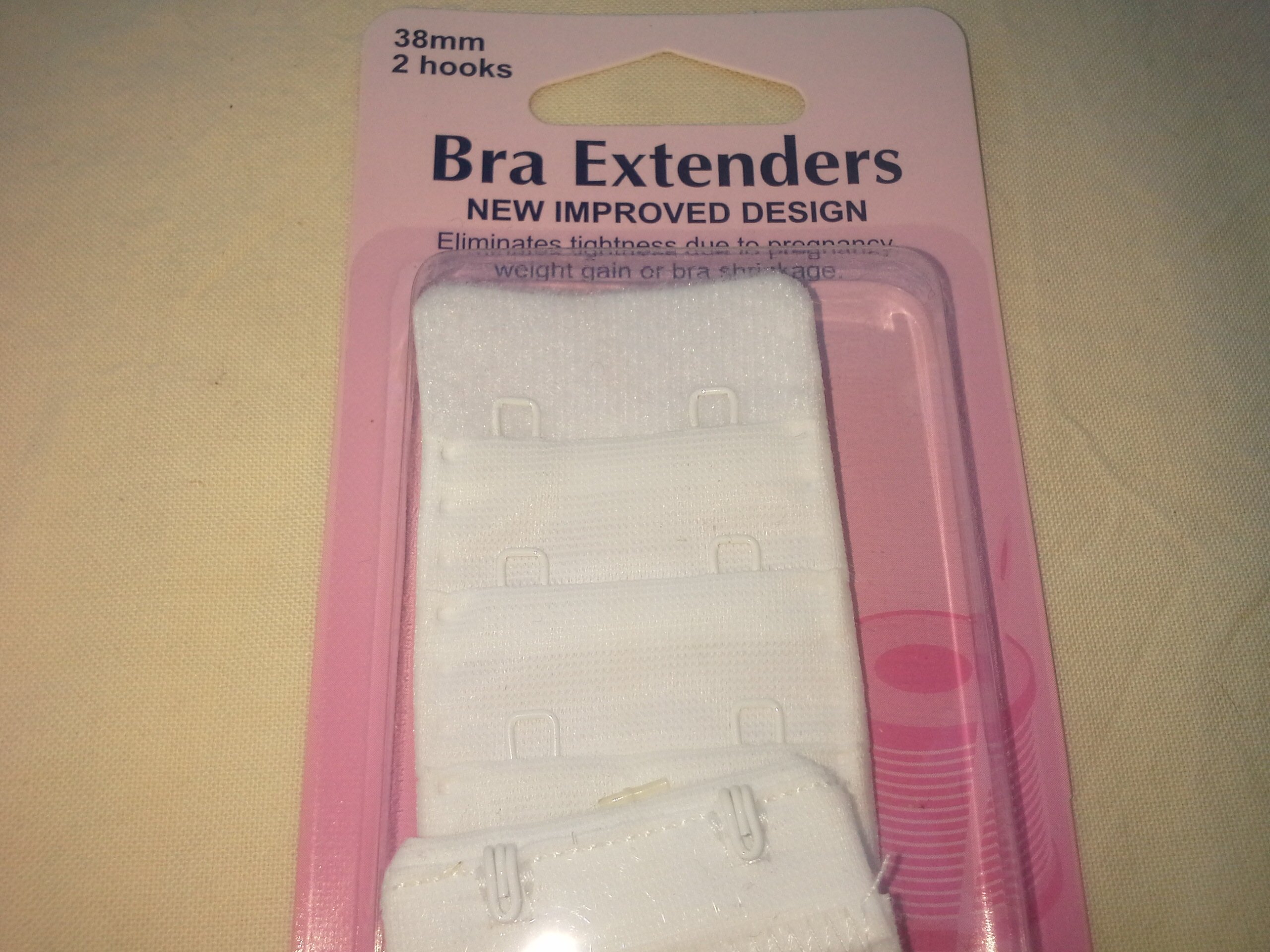 Hemline White Bra Back Extender - 2 Hook