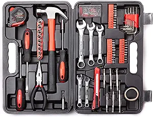 CARTMAN 148 Piece Automotive and Household Tool Set Perfect for Car Enthusiasts and DIY Home Repairs