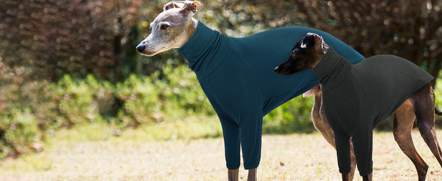 VOODUE Pet Coat Greyhound Sweater Winter Warm Whippet Clothes