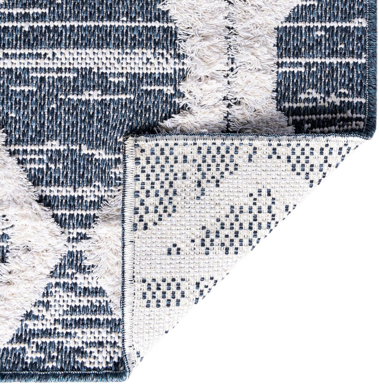 Rugs.com Sabrina Soto Casa Collection Rug – 2' x 3' Navy Blue High Rug Perfect for Entryways, Kitchens, Breakfast Nooks, Accent Pieces