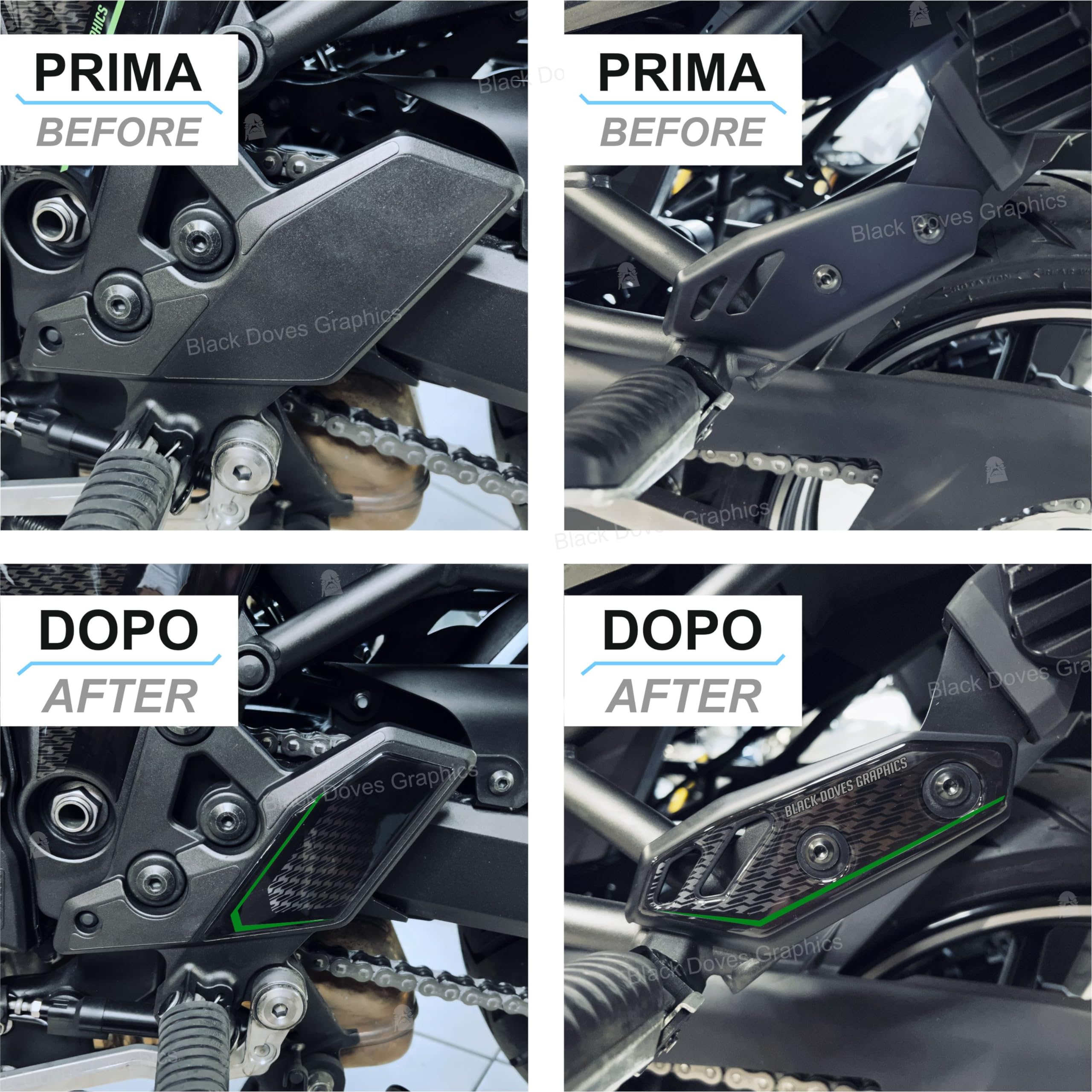 Pegatinas 3D Resinadas Protección Guardabarros Compatibles Con Kawasaki Versys 650 2022 (Protección Guardabarros