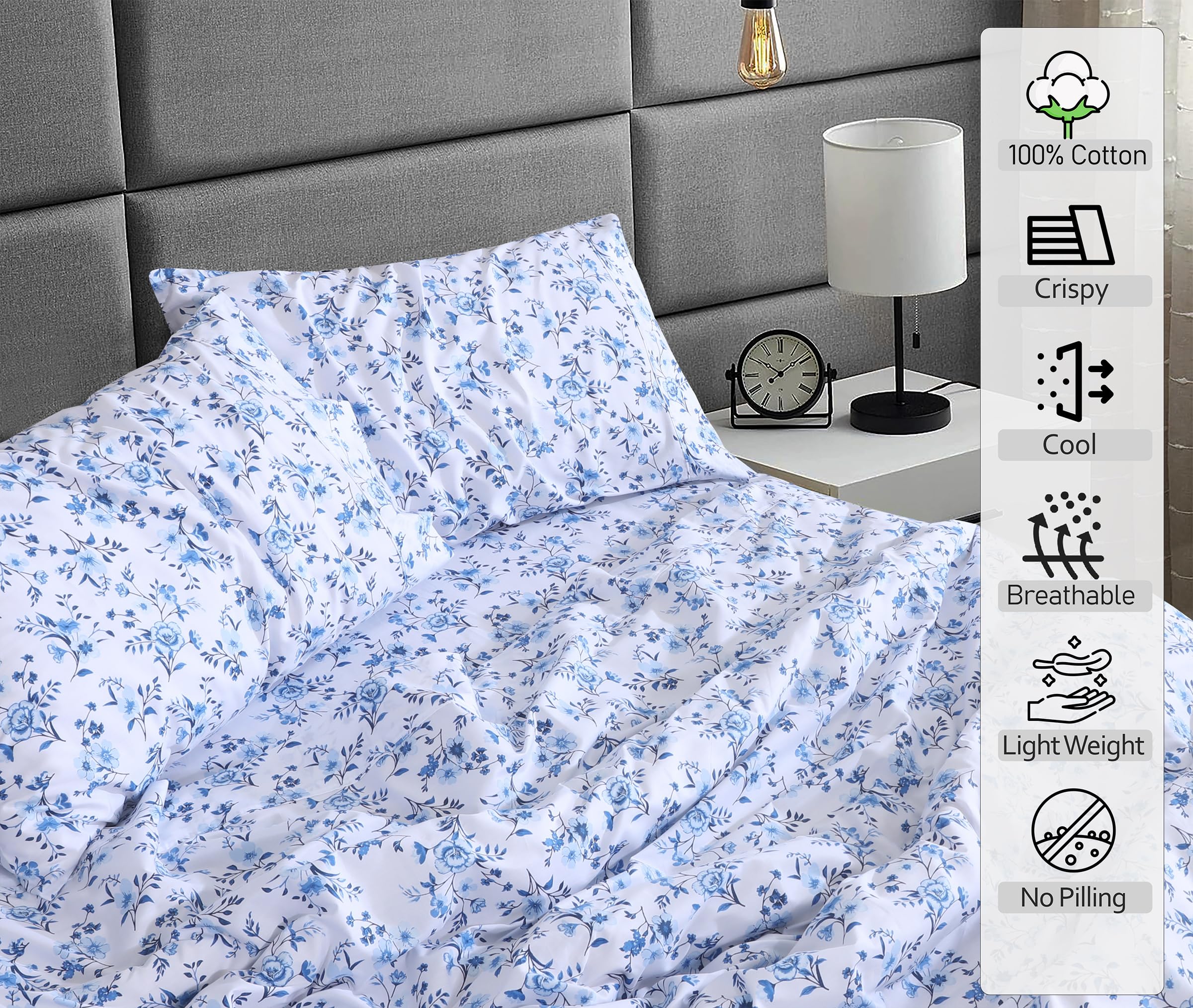 Ruvanti 100% Cotton Sheet Sets T-200 Annual - Queen - Image 3