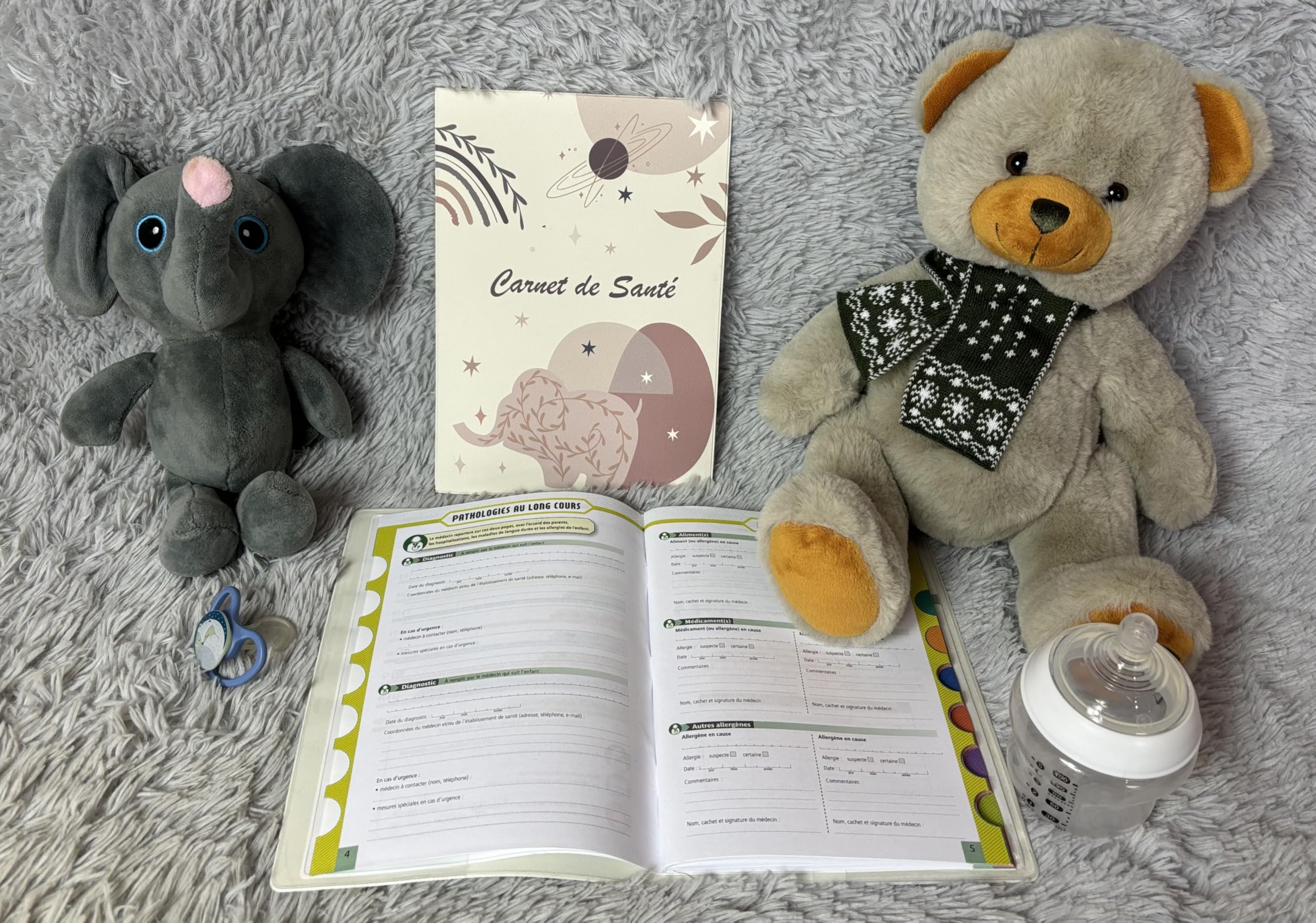 Nemau - Protège Carnet de Santé Enfant et Adulte – Housse Souple Lavable – Format Universel – Motifs Modernes – Étui de Protection Durable pour Carnet Médical – Idée Cadeau - Modèle Boho