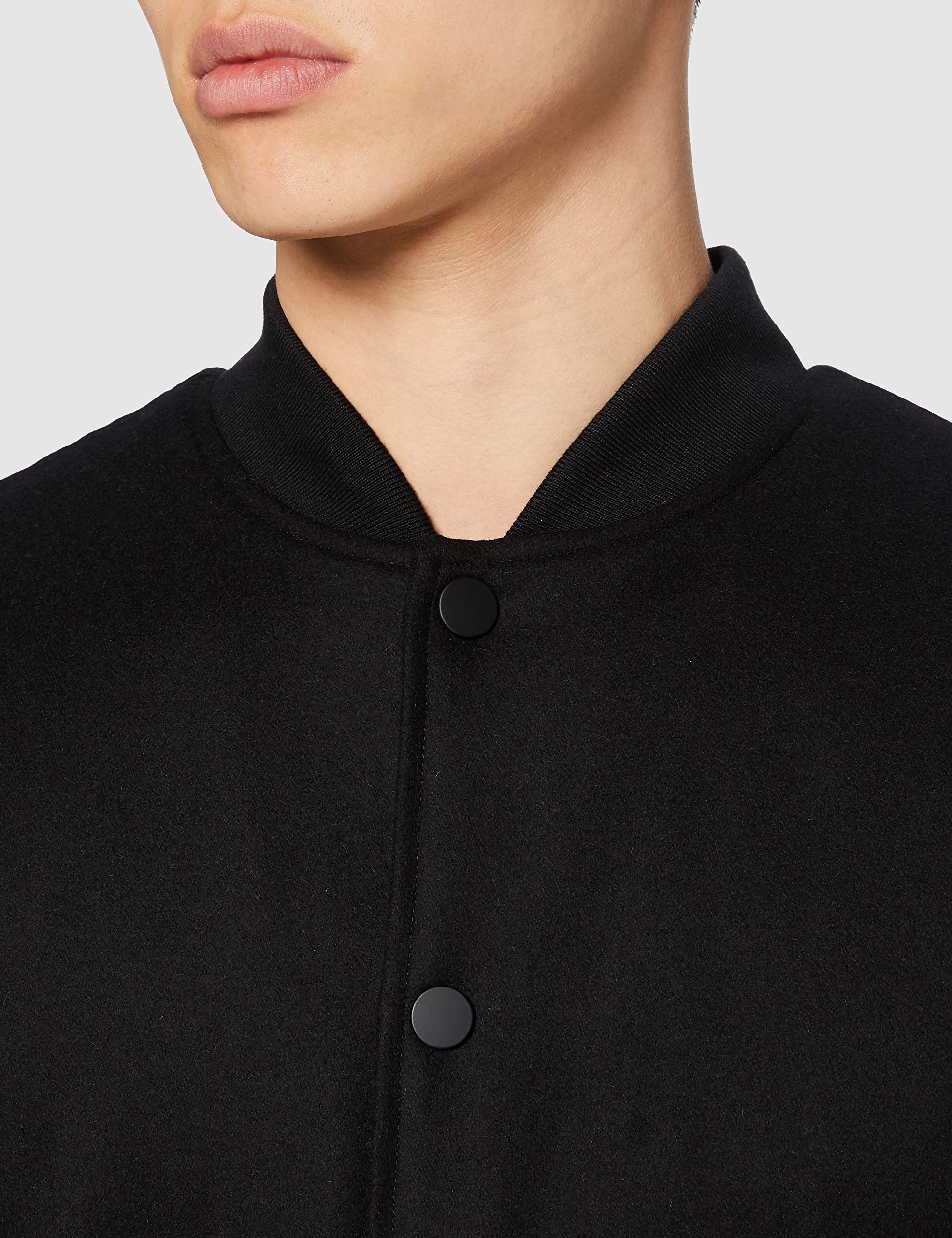 Urban Classics Men's Apparel Oldschool College Jacket blk/blk Size:S - Image 3