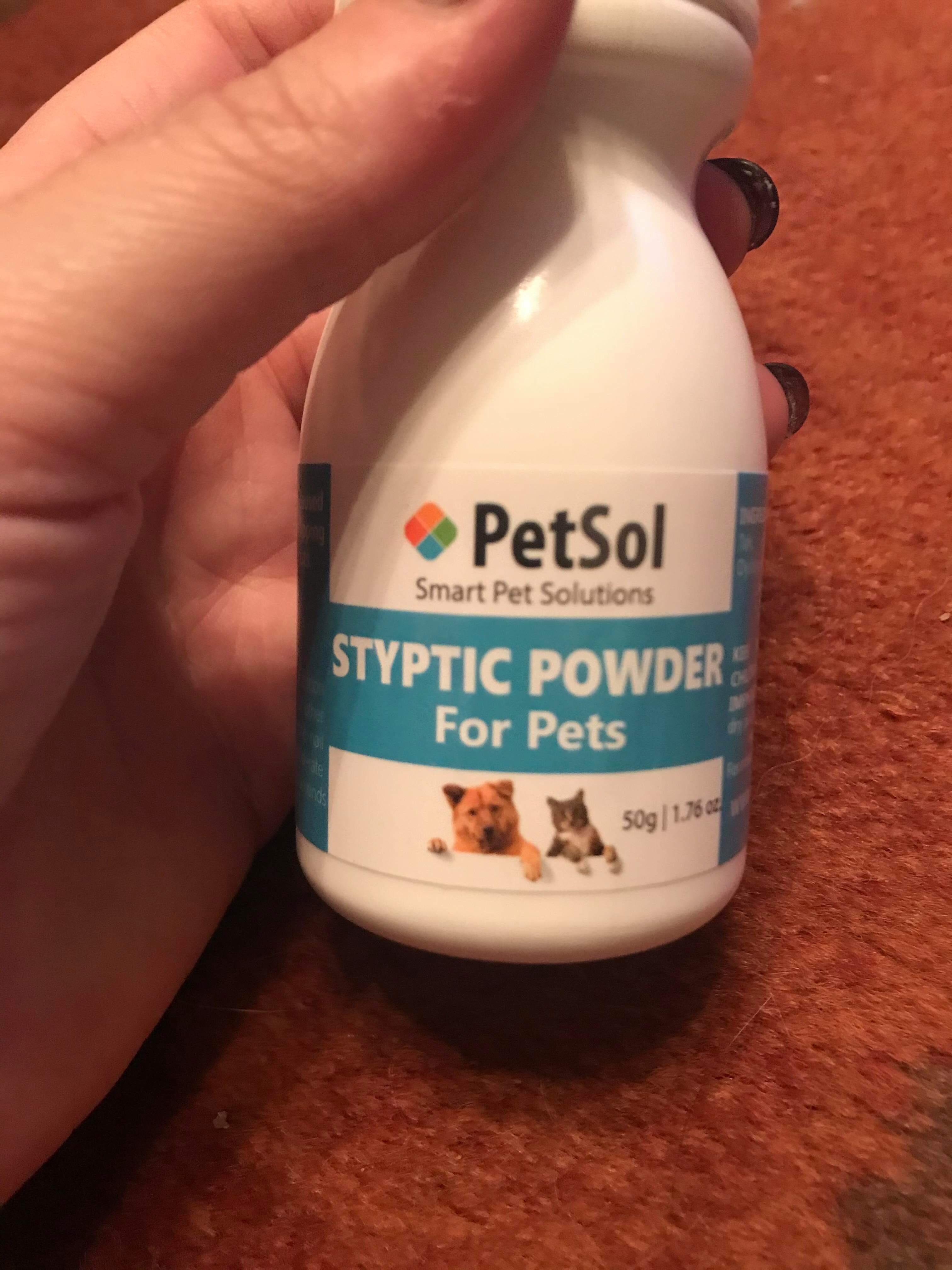 PetSol Styptic Powder For Pets (Large 50g Tub) Stops Bleeding Fast in Dogs, Cats, Birds, Rabbits