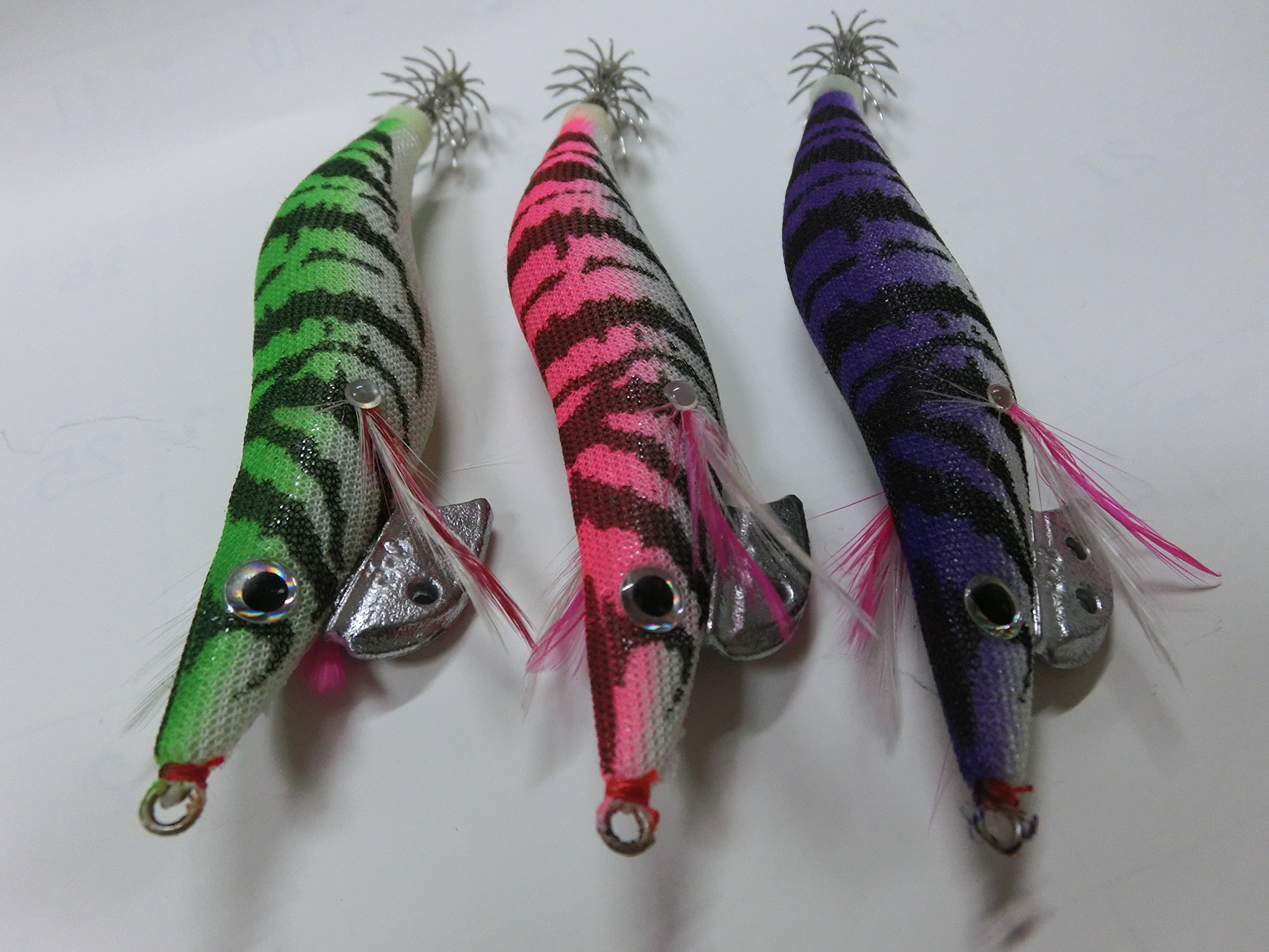 Amazon | イカ 釣り カラフル な 10個エギ 3.0号 セット ケース