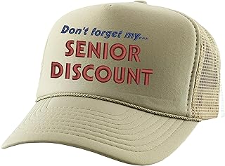 Trucker Hat Don't Forget My Senior Discount Funny Snapback Mesh Cap