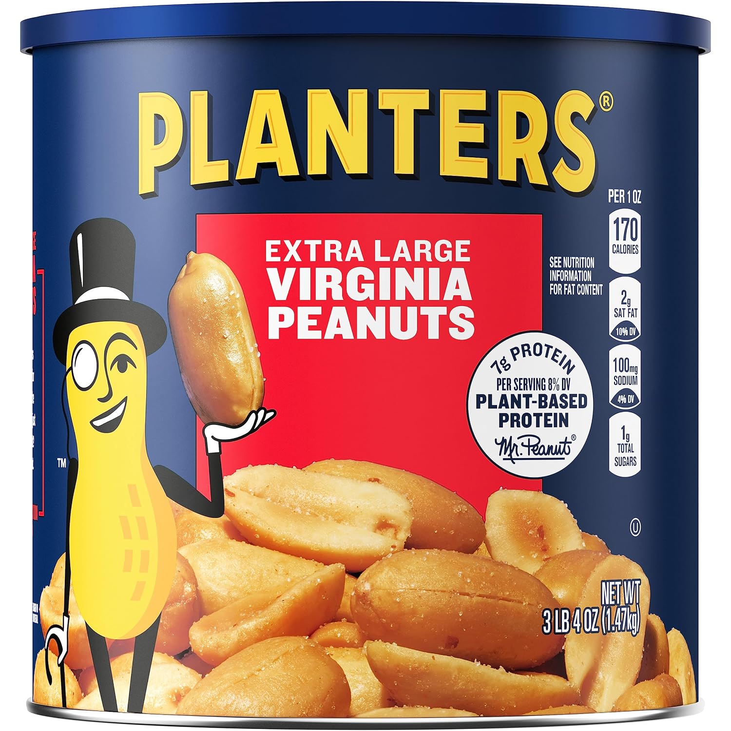 Planters Extra Large Salted Virginia Peanuts (52 oz Canister)