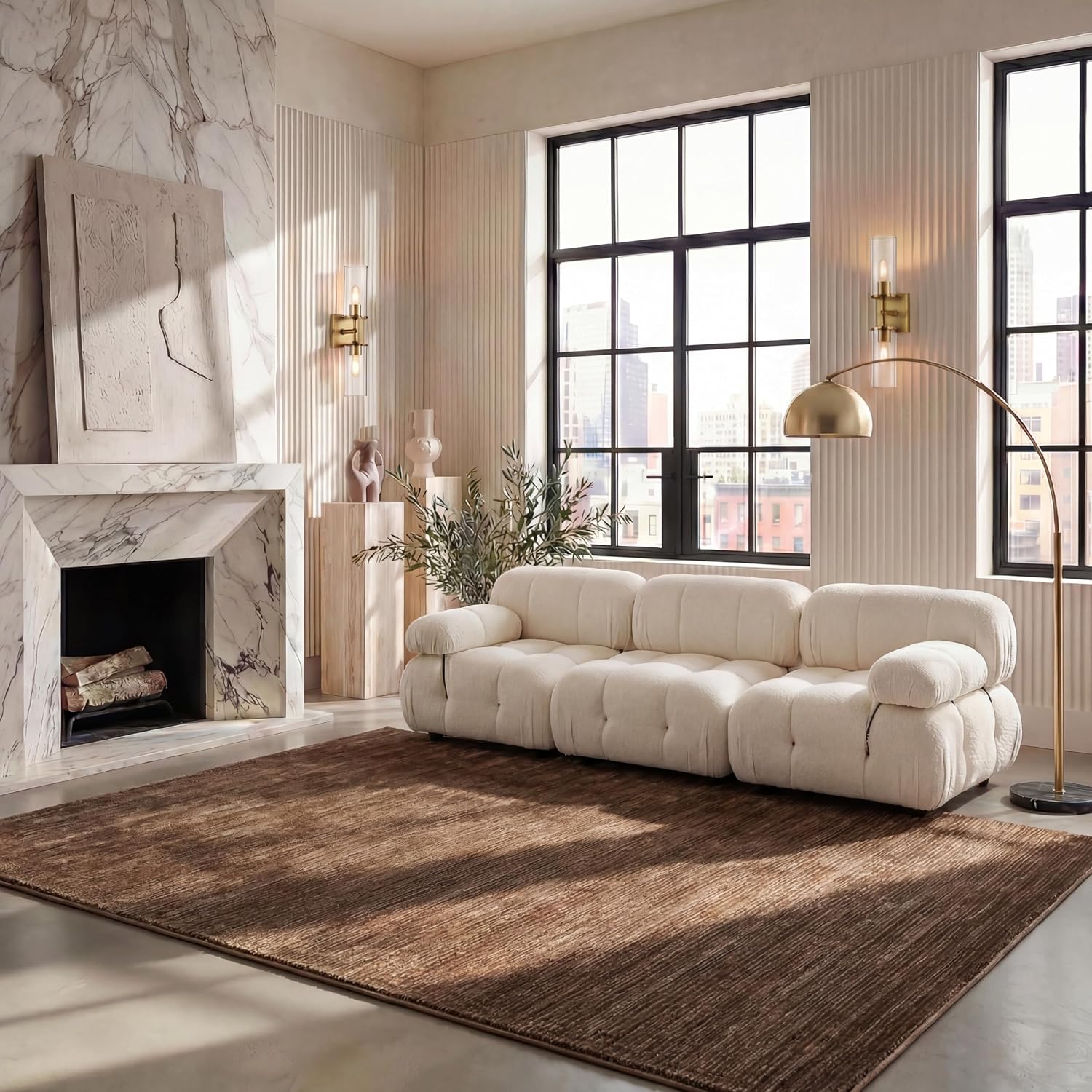 SAFAVIEH Vision Area Rug 8x10, Tonal Brown