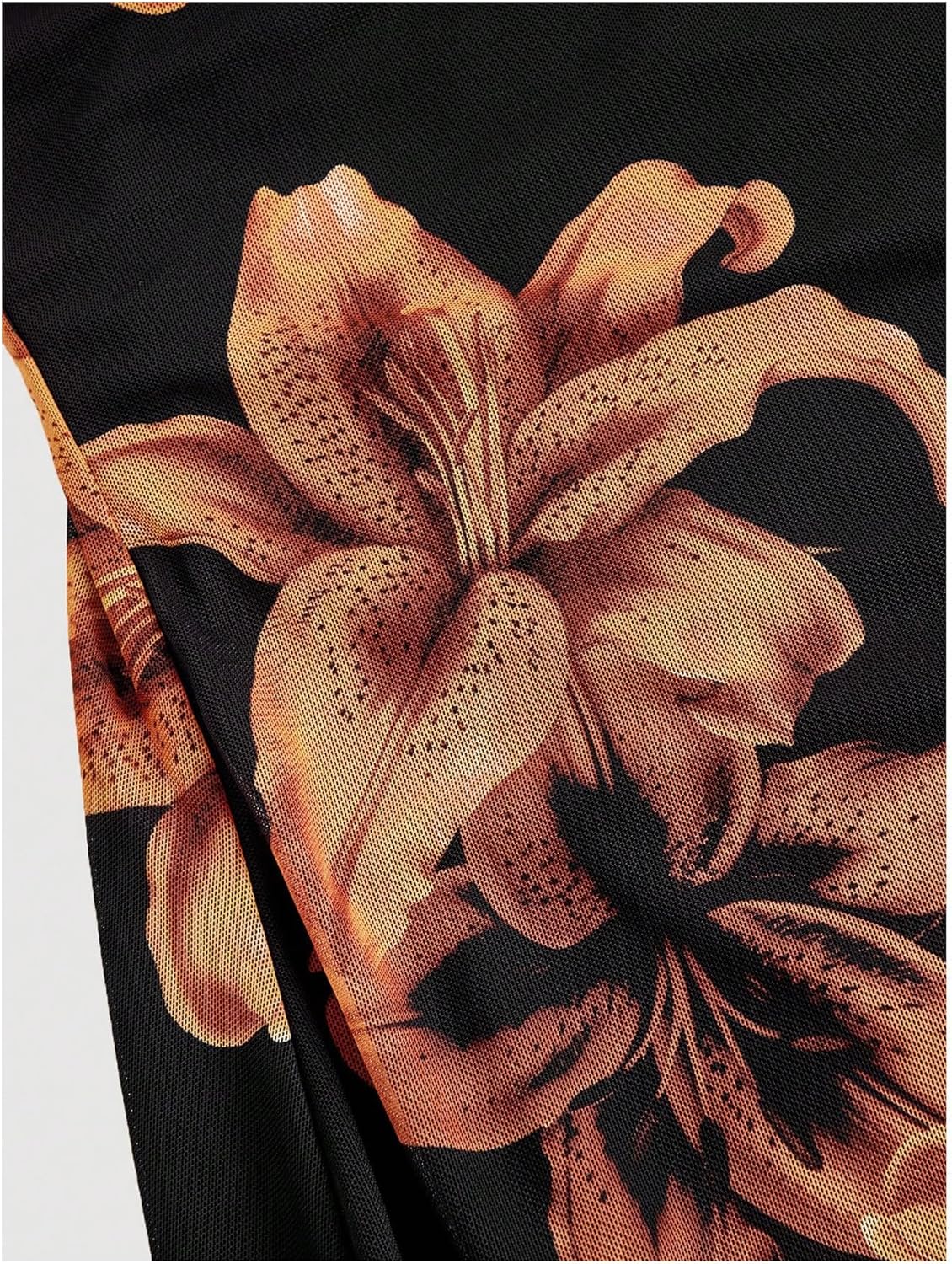 Women's Y2K Floral Bodycon Dresses Going Out Date Night Plus Size Cocktail Dress for Curvy Mesh Long Sundress - Image 2