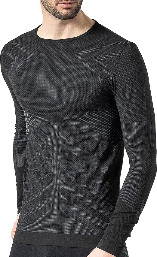 Risalti Maglia Termica Uomo Manica Lunga Energy Intimo Termico Traspirante Abbigliamento