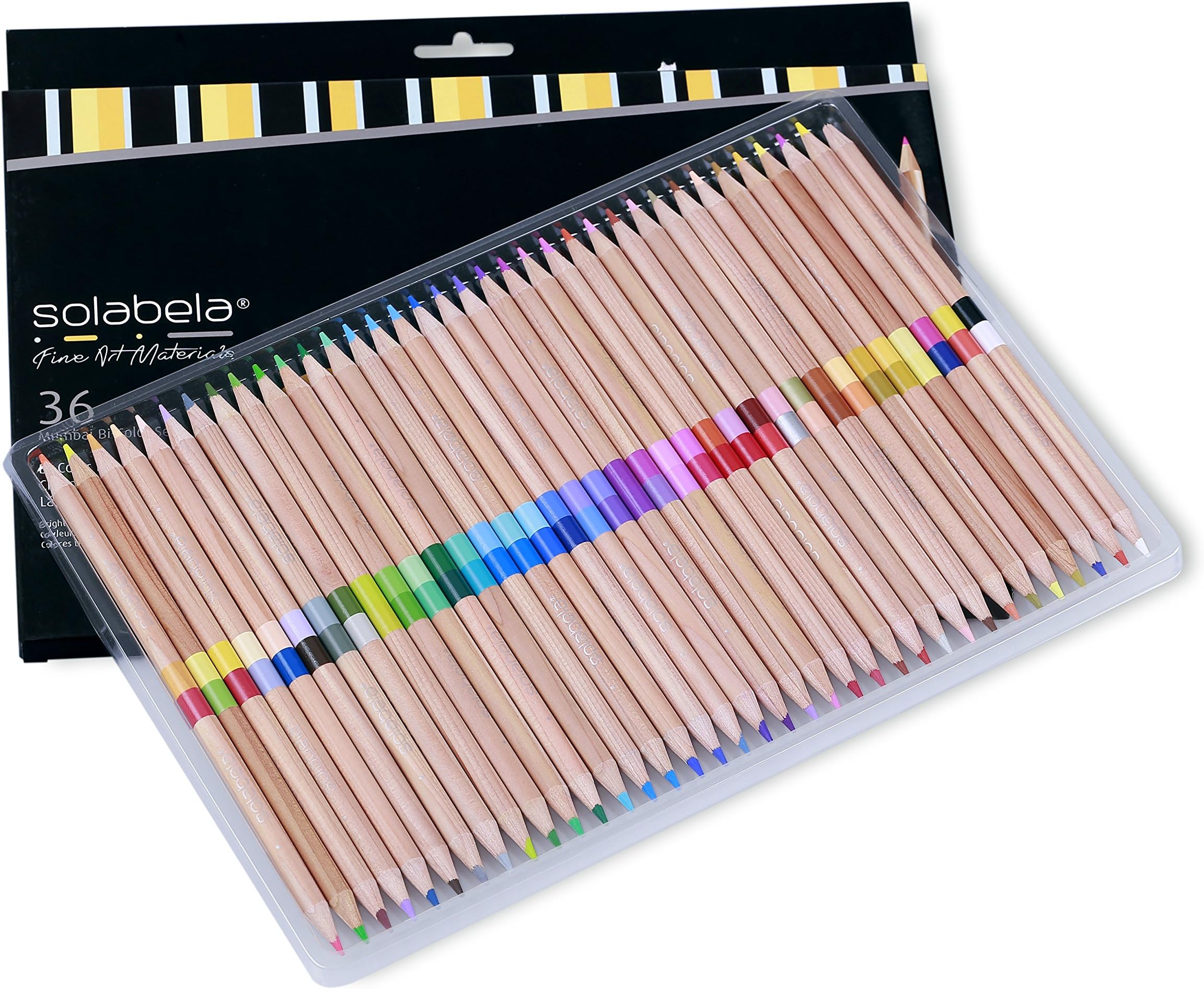 Solabela® Mumbai 36 Bi-Color Pencil Set -72 Colors