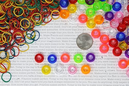 Miniatura 3 de 160 cuentas de poni de 0.472 x 0.591 in, cuentas para trenzas de cabello, cuentas para manualidades infantiles, cuentas de plástico, cuentas para