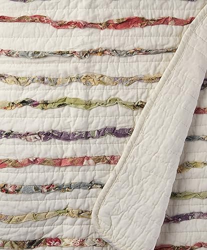 Miniatura 6 de Colcha Greenland Home Fashions Bella Ruffle, Algodón, Multi Color, Completo