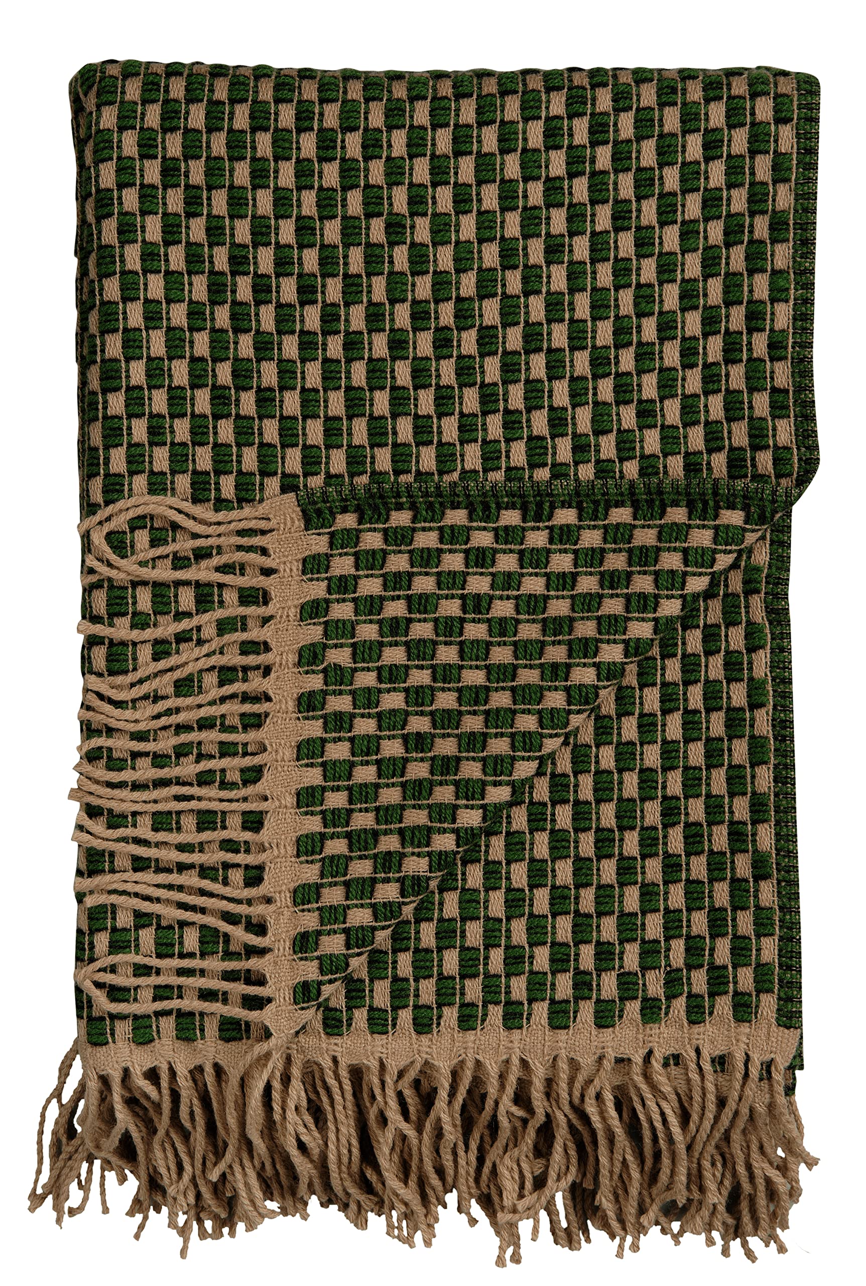 RØROS TWEED - Isak - Wolldecke aus norwegischer Lammwolle - Design von Anderssen & Voll - Deckenmaße: 150 x 210 cm (5351 - Green Meadow, 150 x 210 cm)