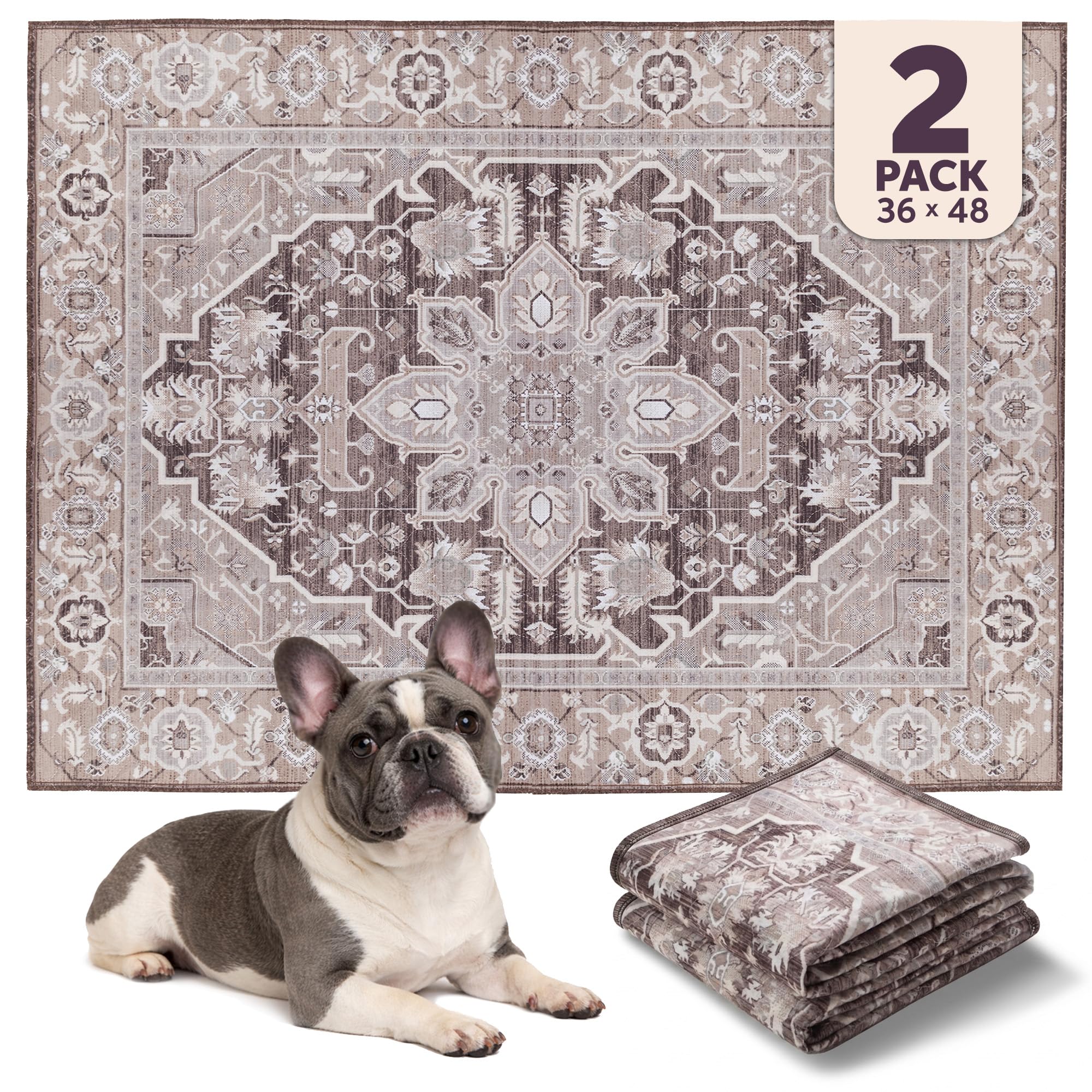 Lovewag Pets Empapadores Lavables para Perros Empapadores Reutilizables Antideslizantes Empapadores superabsorbentes antifugas Empapadores Lavables para Perros (Crema Caramelo)