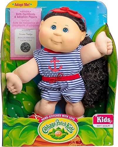 Miniatura 7 de Cabbage Patch - Muñeca clásica para niños con pelo de seda, 16 pulgadas, muñeca de bebé adoptable de estilo náutico vintage original, con licencia