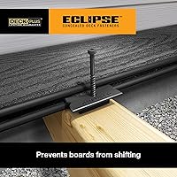 Vista 6 de Deck Plus Eclipse - Sujetadores ocultos, tornillos de cubierta, tornillos para madera, acero inoxidable, negro, paquete de 360
