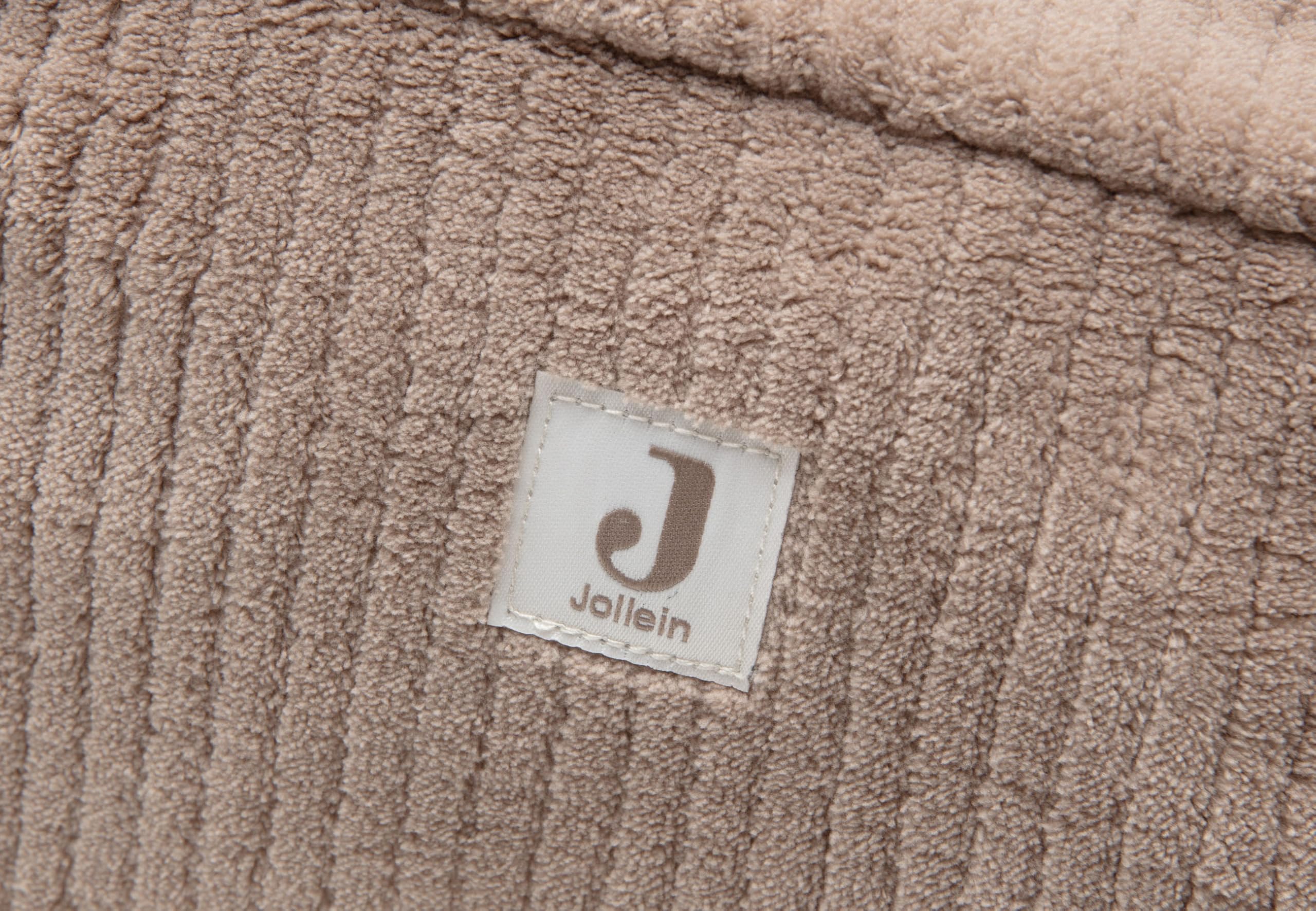 Jollein Trousse Bébé - Cloudy Rib - Milky Coffee - Pochette de Toilette Bébé - Pratique en Déplacement - Pochette de Rangement pour Jouets et Accessoires de Change - Fermeture Éclair