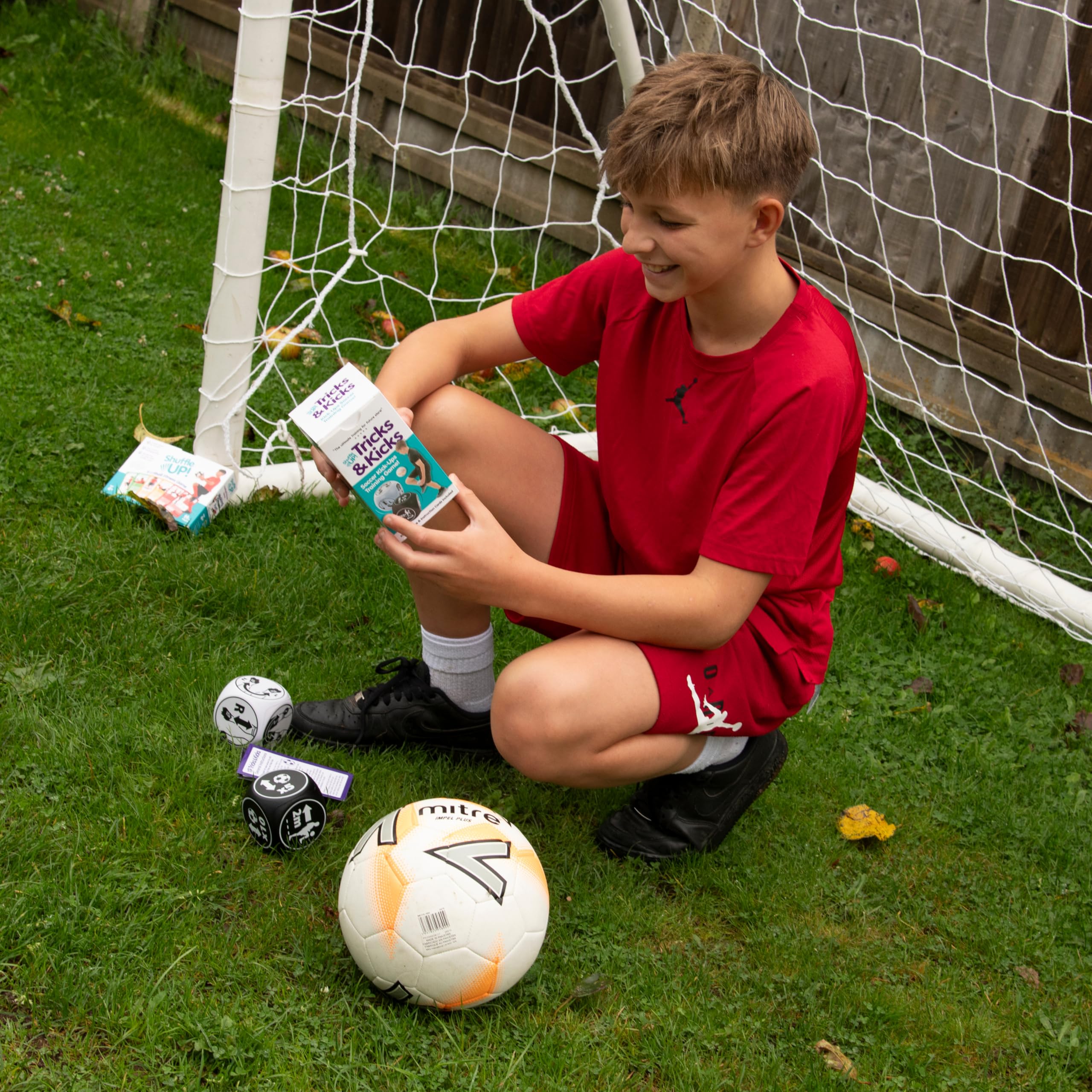 Shuffle Up Tricks & Kicks Football Dice Game, Keepy Uppy Training Dice, Outdoor & Indoor Games for Kids Football Gifts for Boys & Girls - Image 3
