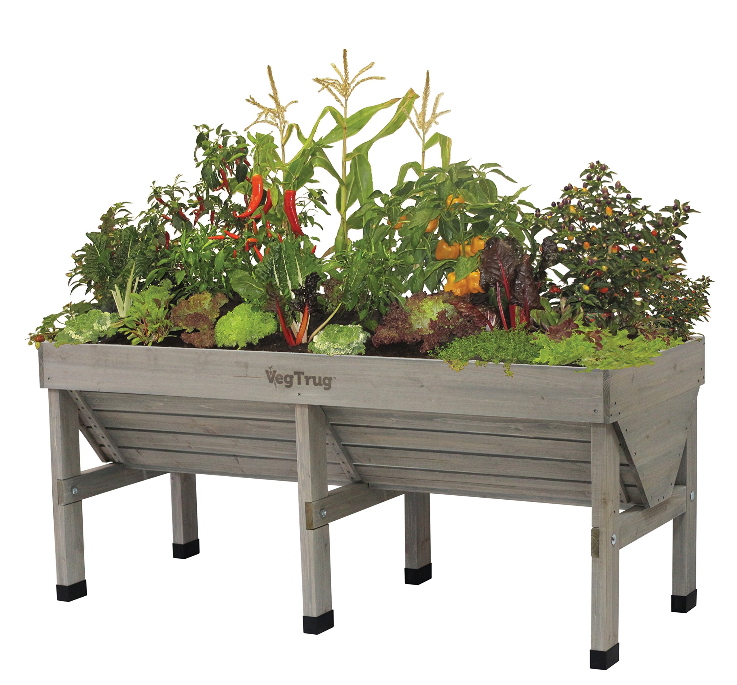 VegTrug Raised Bed Planter, Outdoor Herb Planter, 1.8m, Gray Wash
